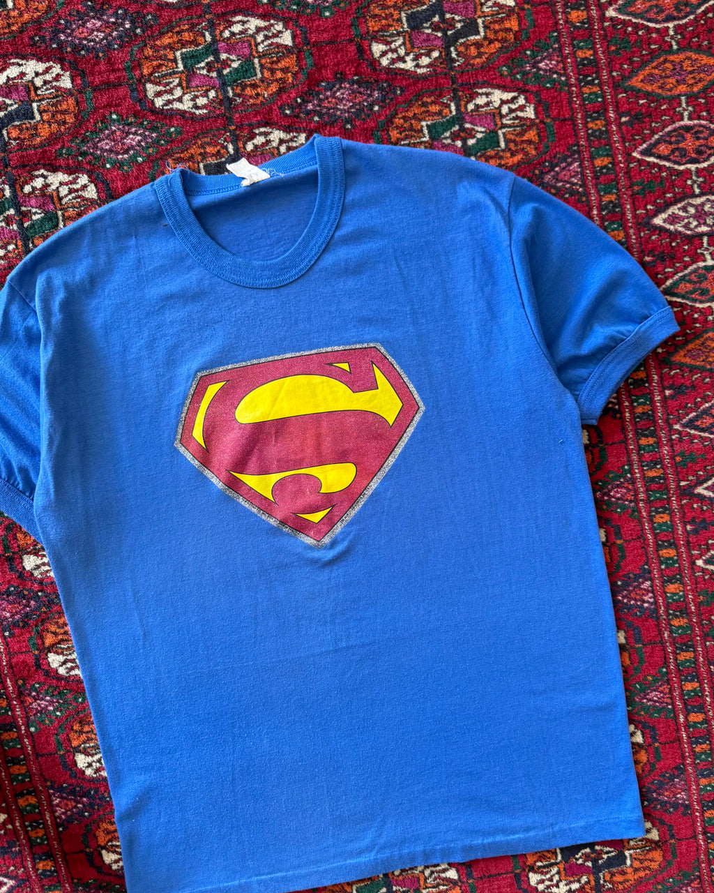 1970s Superman shield cuffed tee