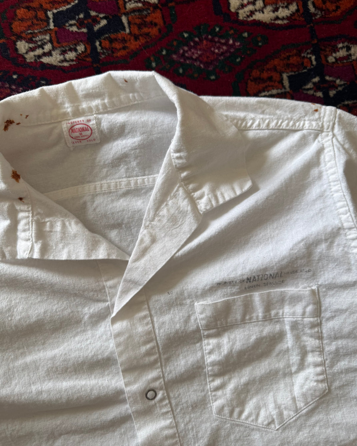 1950s cotton distressed work shirt