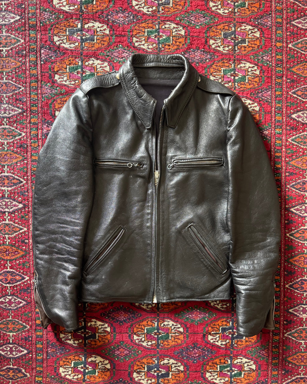 1960s leather racer jacket