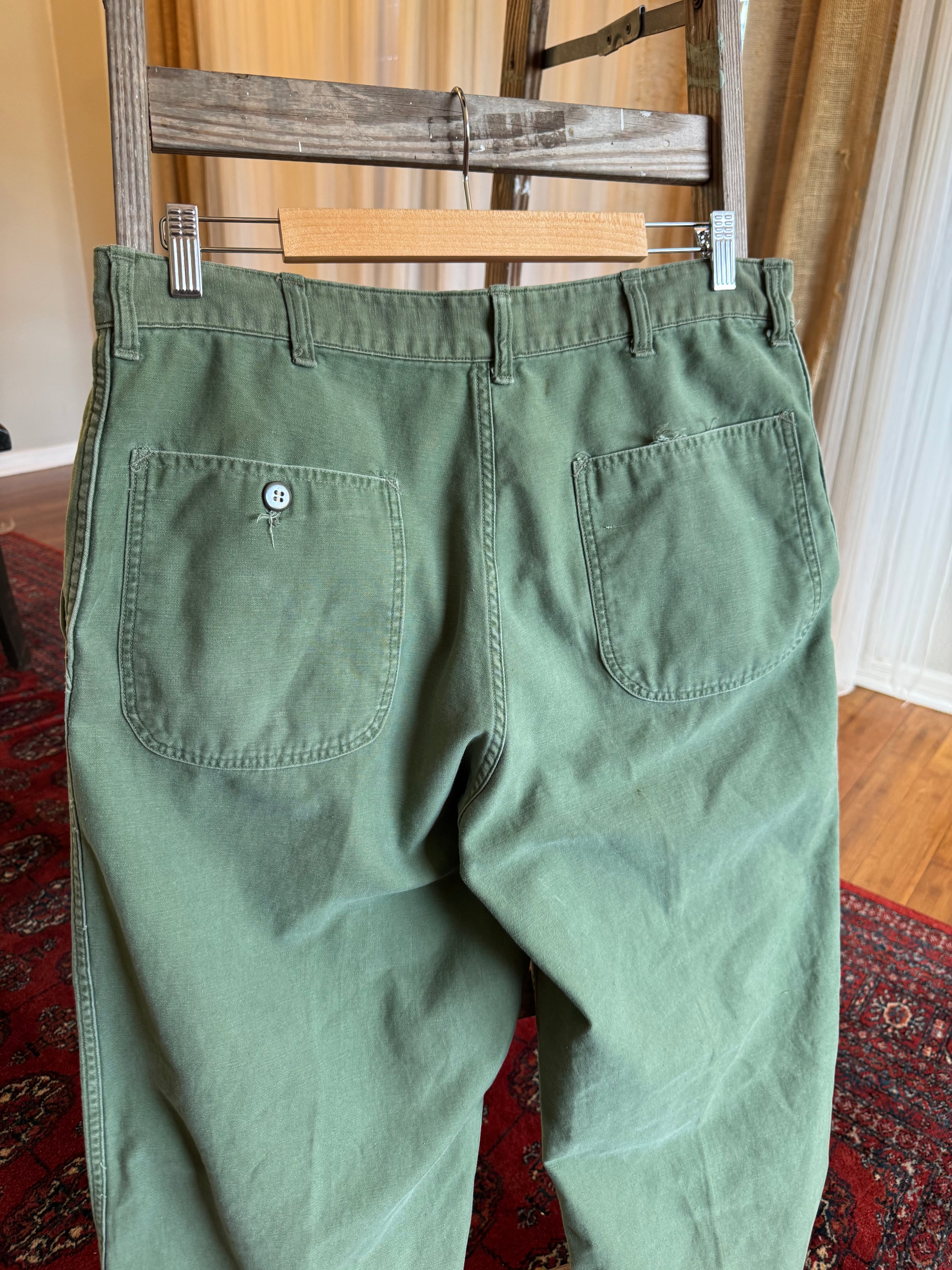 1960s army fatigue, engineer work pants