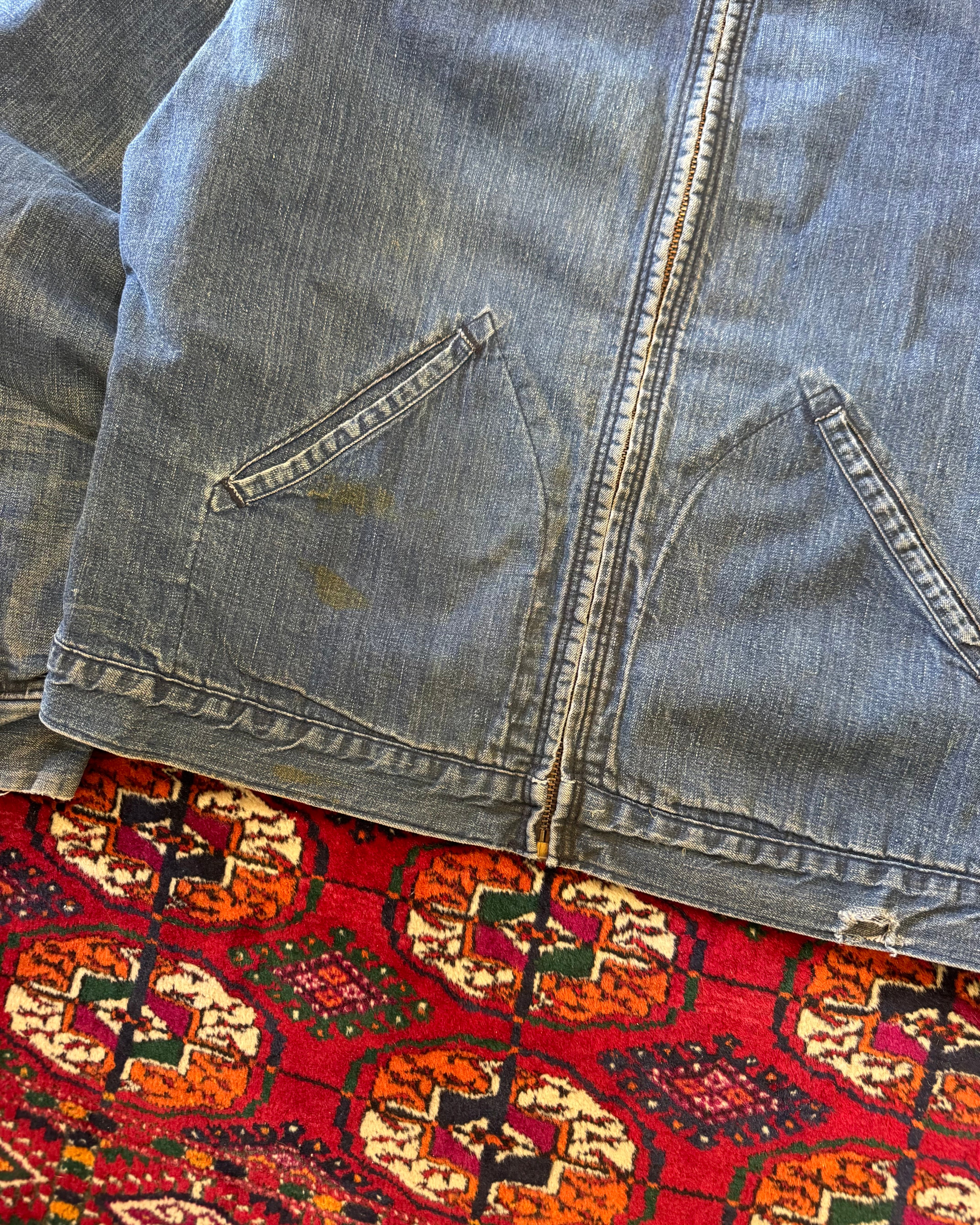 Vintage 1960s Wrangler flannel lined denim work jacket