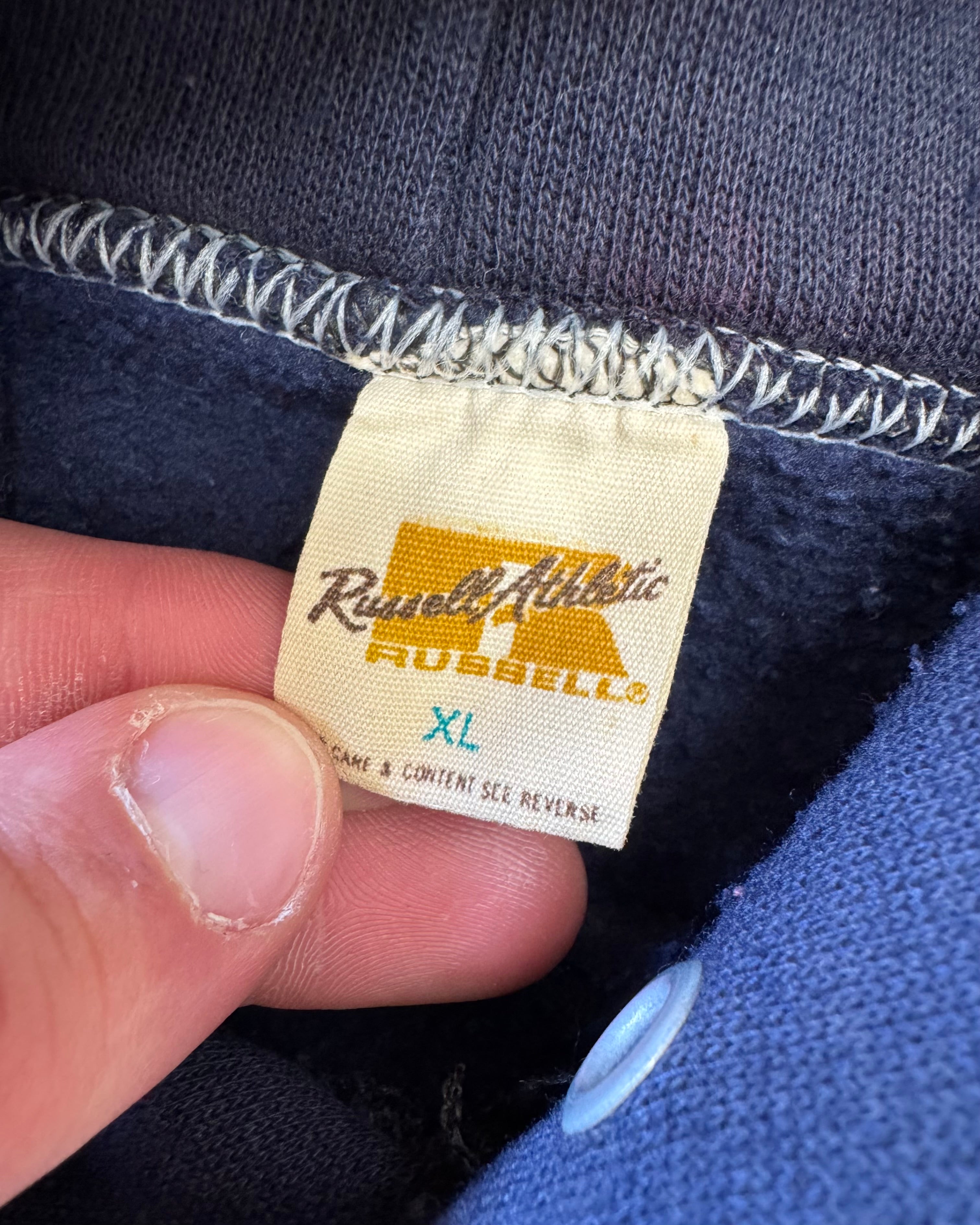 Vintage 1970s Russell athletic University of New Hampshire faded hoodie