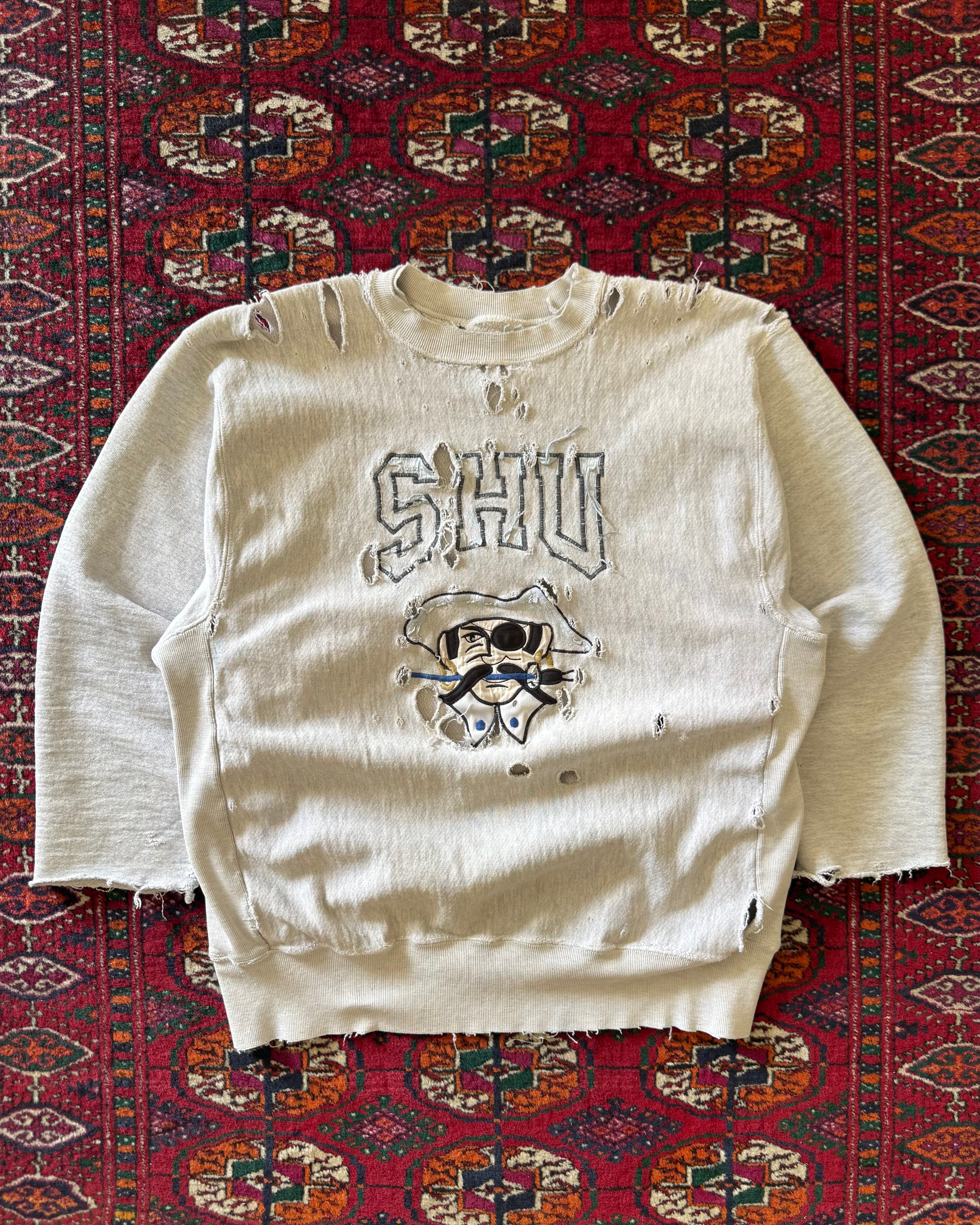 1980s SHU distressed sweatshirt