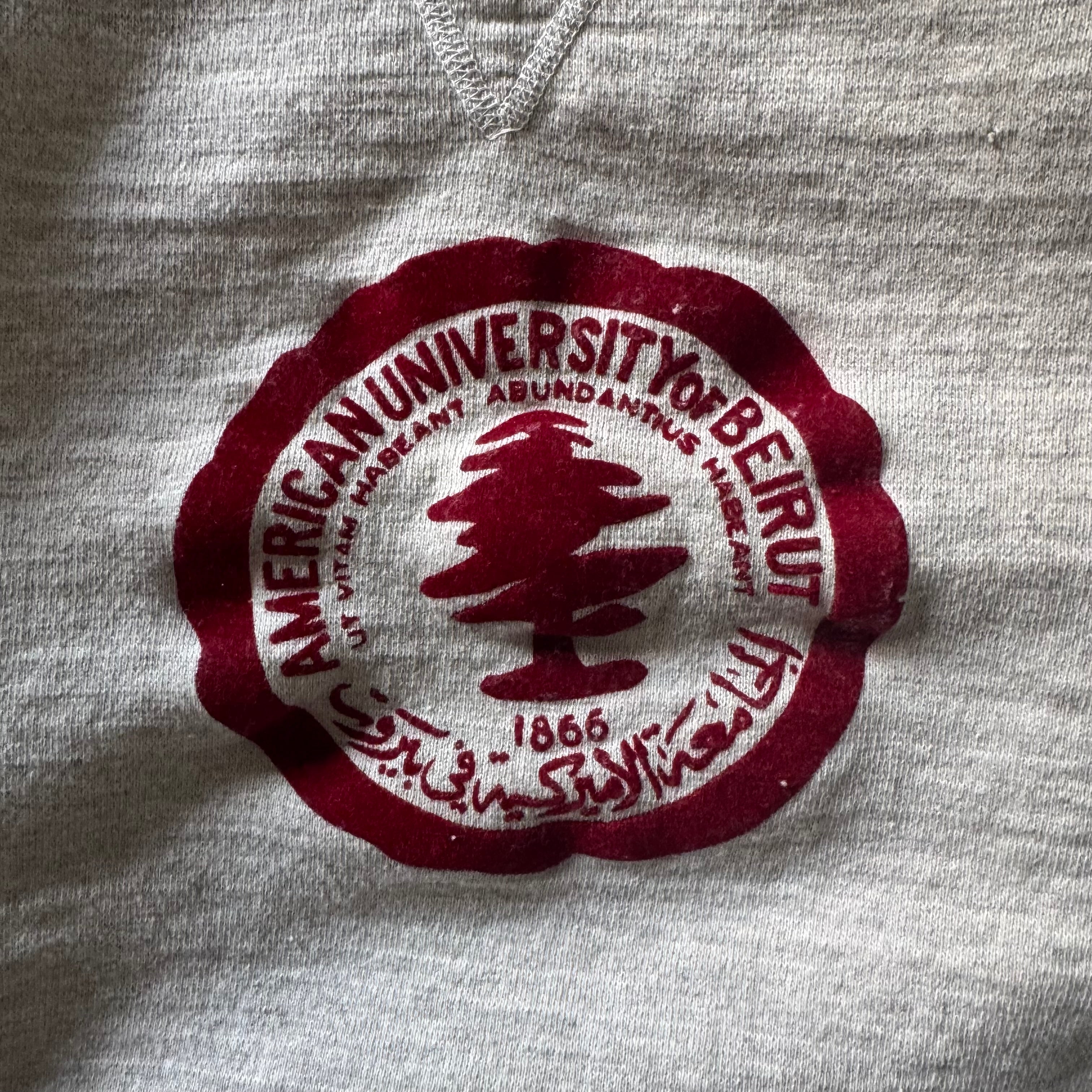 1950s American University of Beirut flock print single V