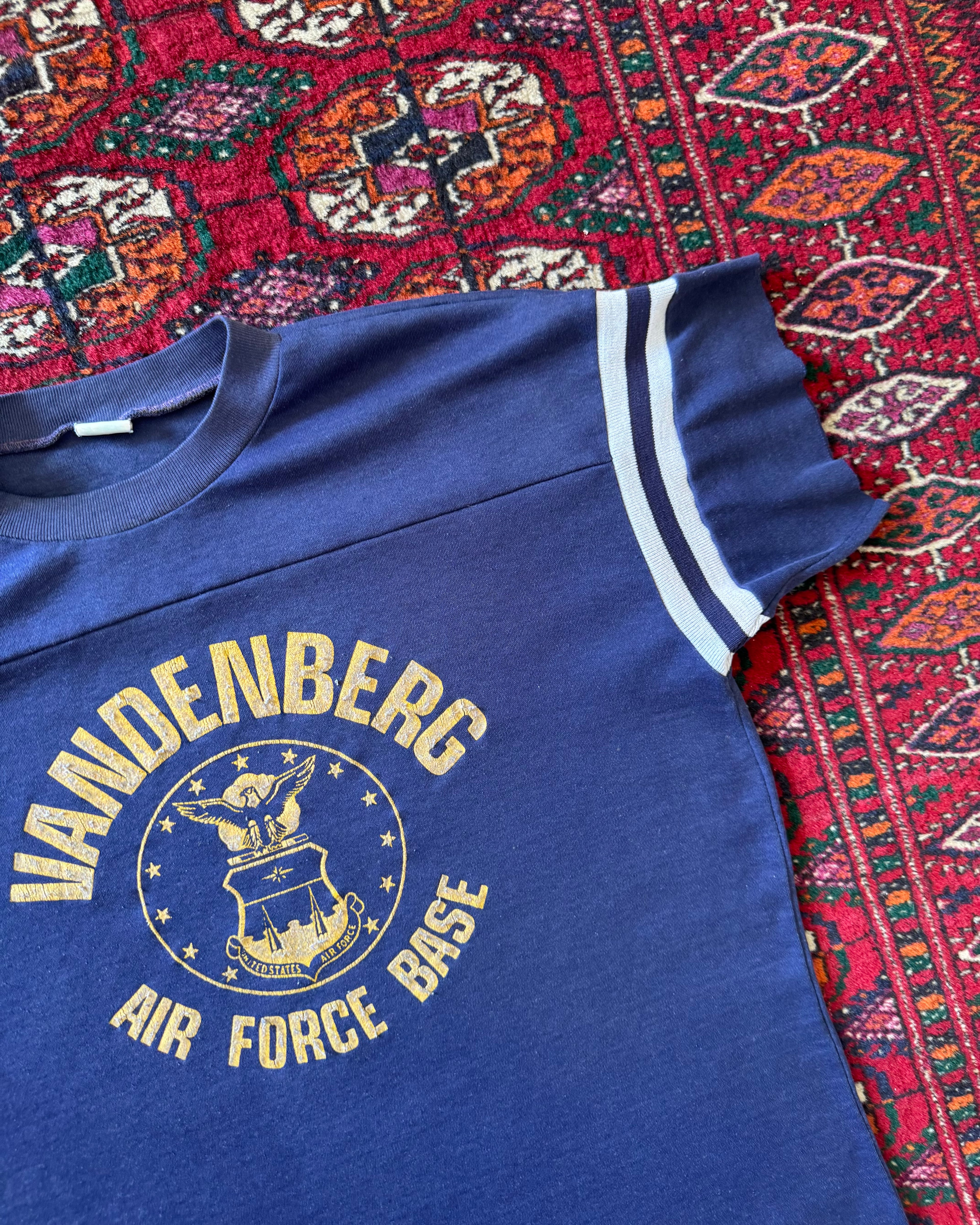 1980s Air Force base cut jersey tee