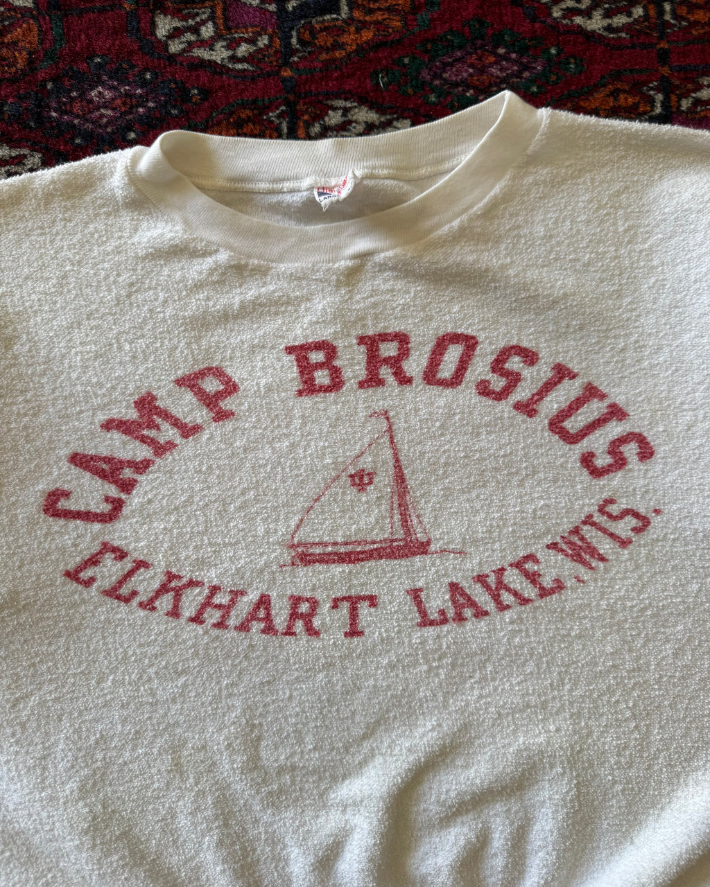 1950s Camp Brosius terry cloth champion running man