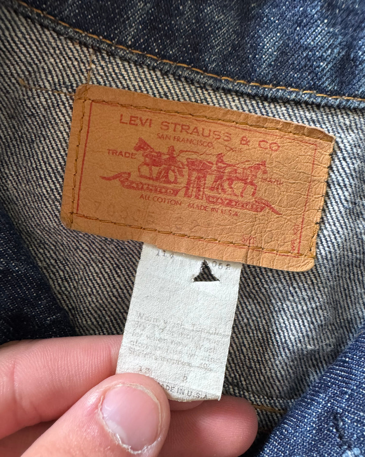 1970s Levi’s 70505-0217 transitional model