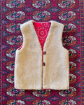 Vintage 1970s Sherpa bandanna vest