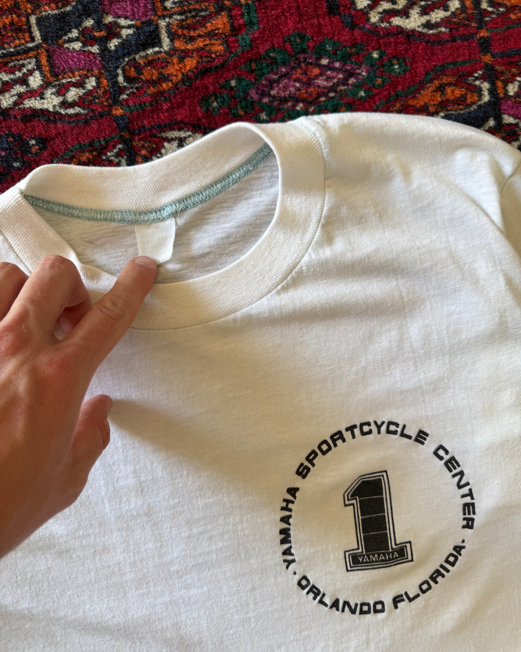 1970s/80s Yamaha sports cycle faded distressed T-shirt