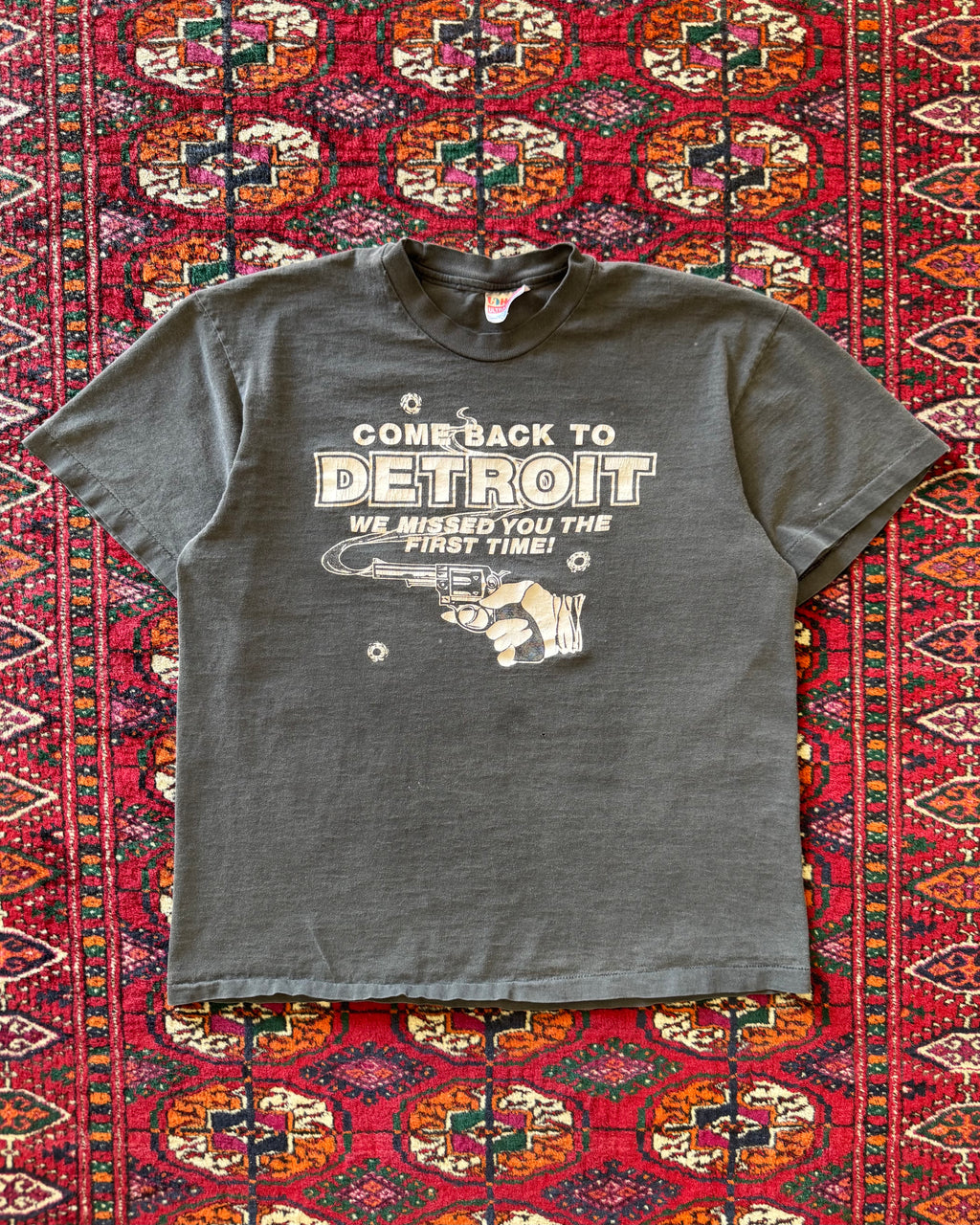 1980s Come Back to Detroit, We Missed you the First Time faded tee