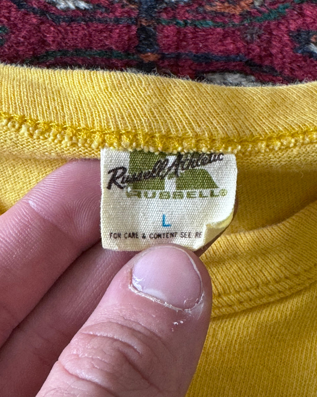 Vintage 1960s/70s Elvis Presley Russell athletic yellow photo print T-shirt
