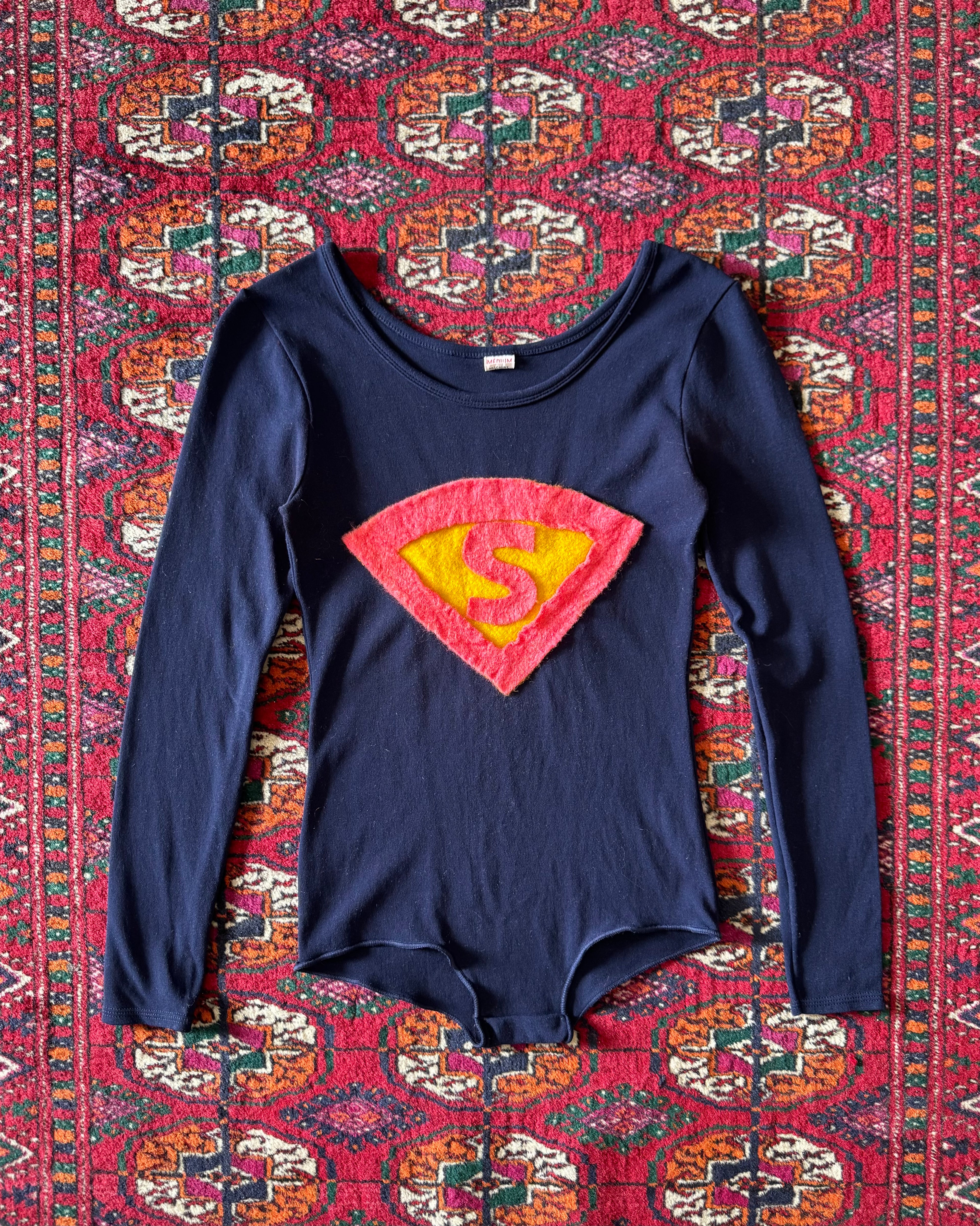 Vintage 1960s/70s homemade Supergirl leotard ￼