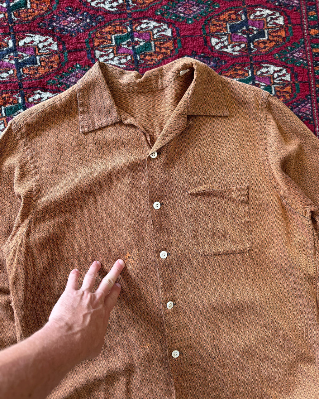 1950s textured gab shirt