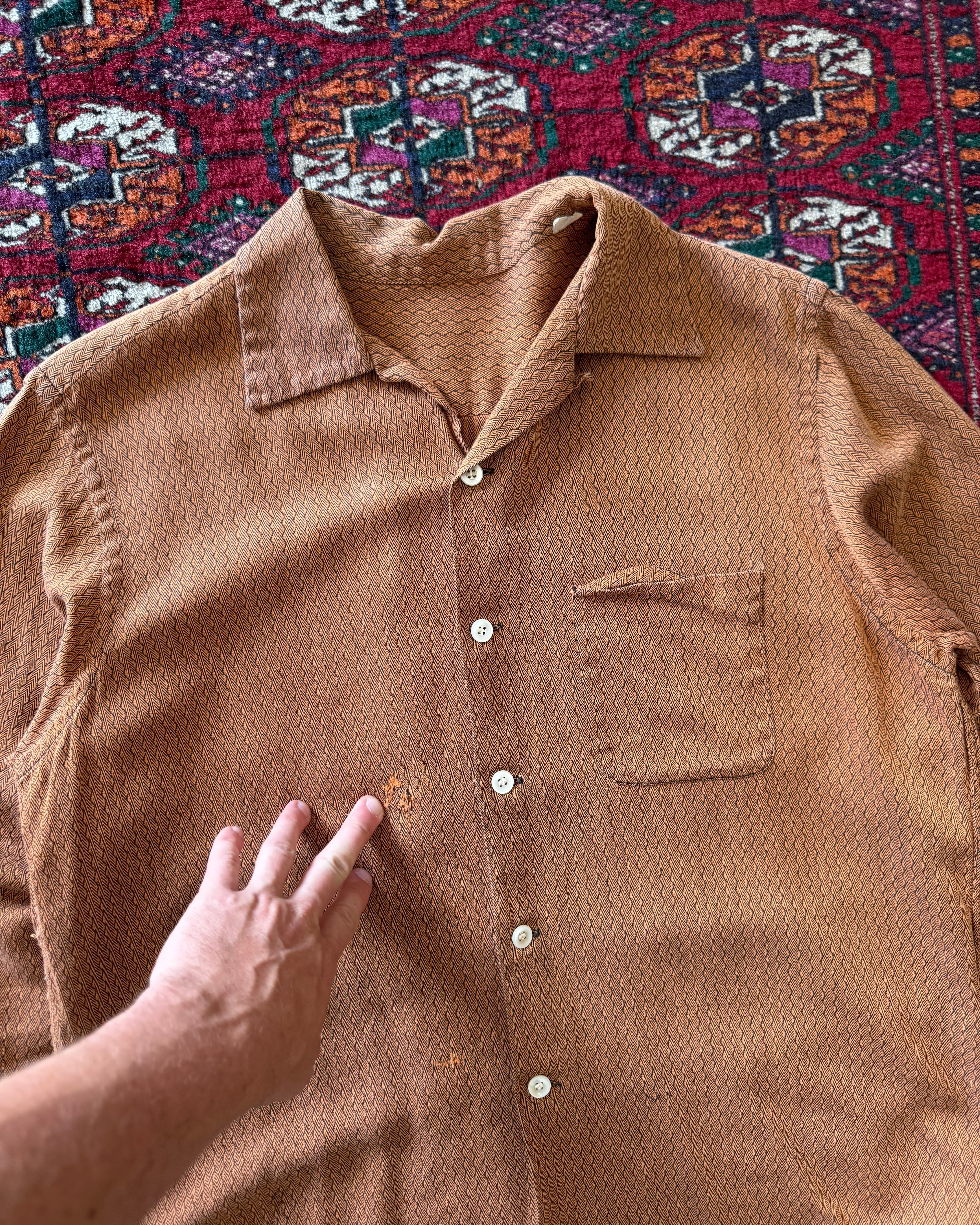 1950s textured gab shirt