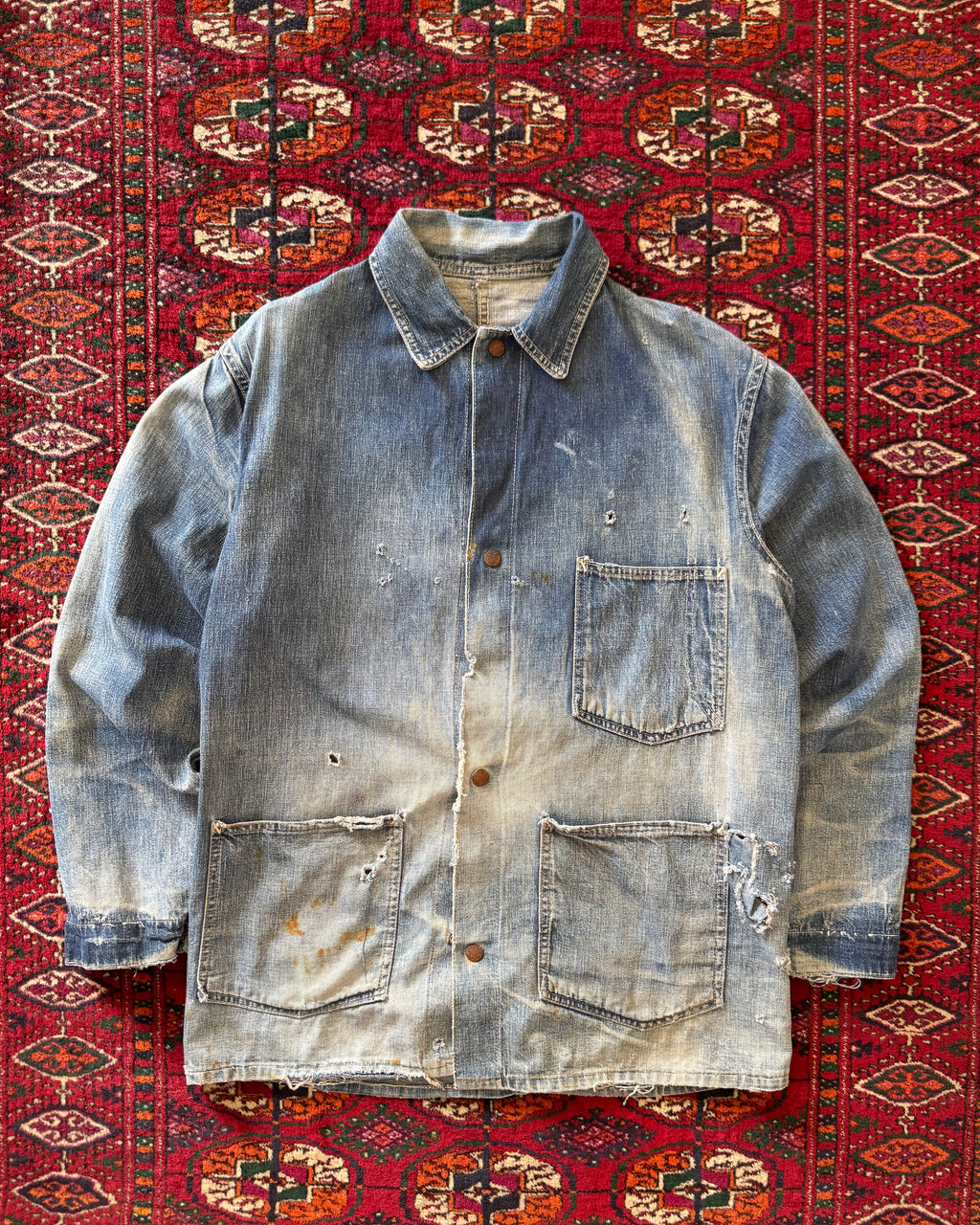 1940s full selvedge denim chore coat
