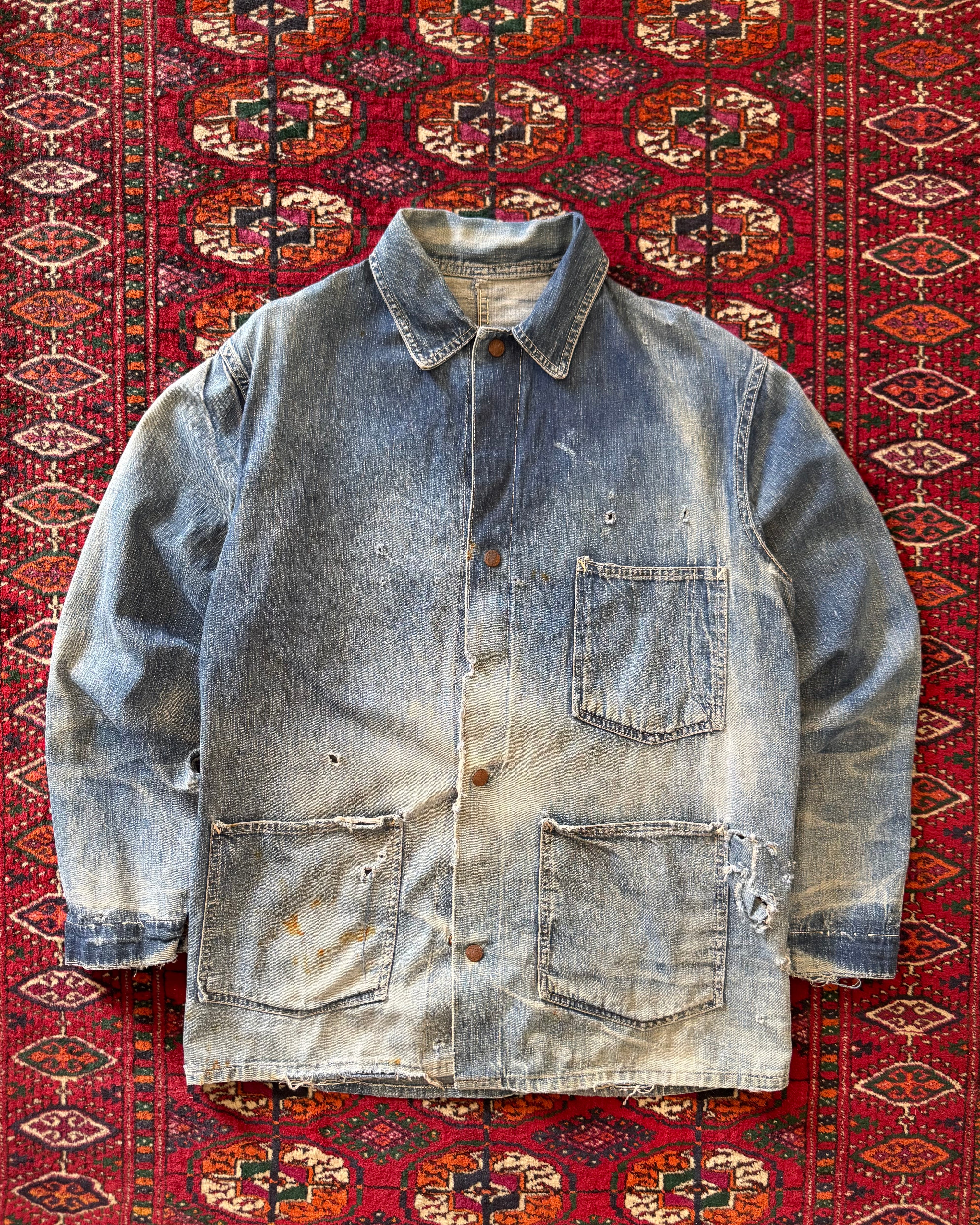 1940s full selvedge denim chore coat