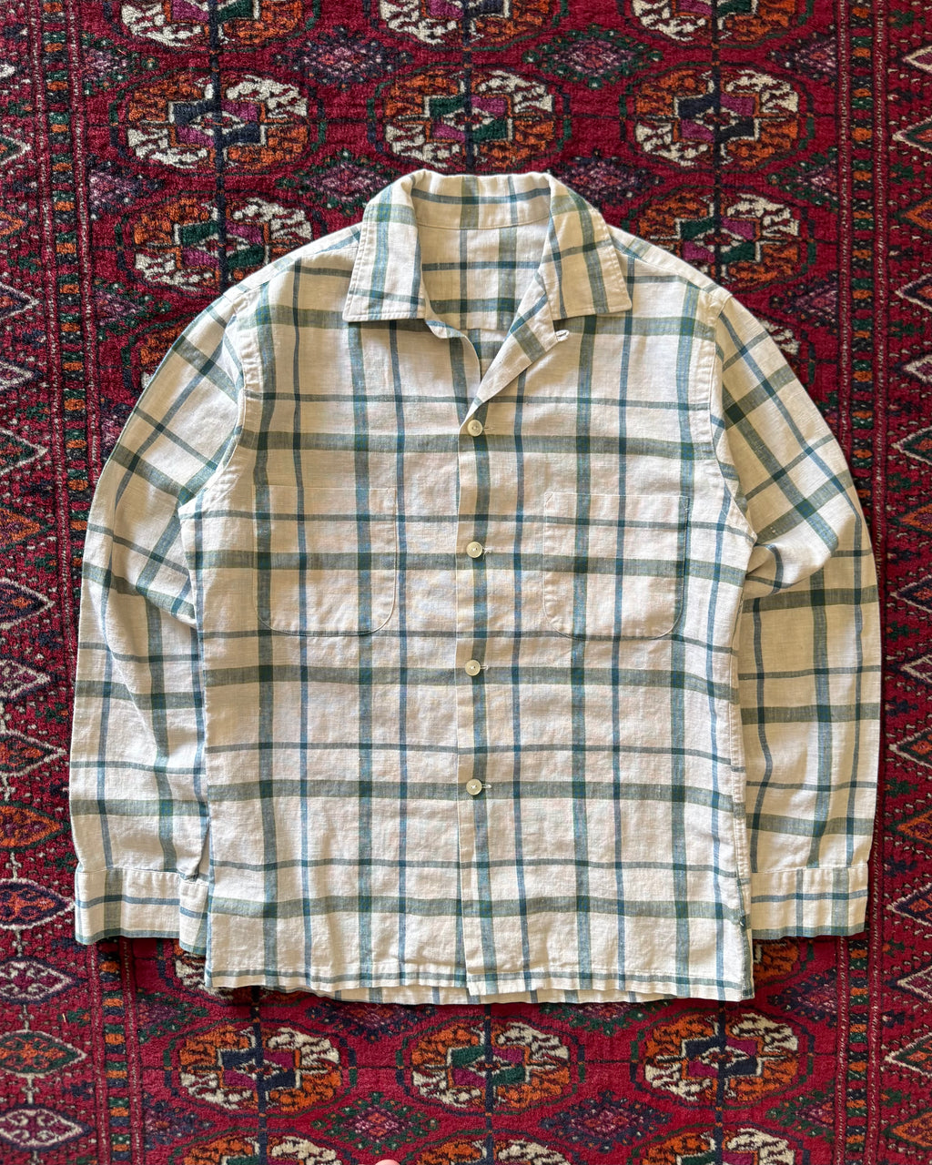 1960s loop collar twin pocket shirt