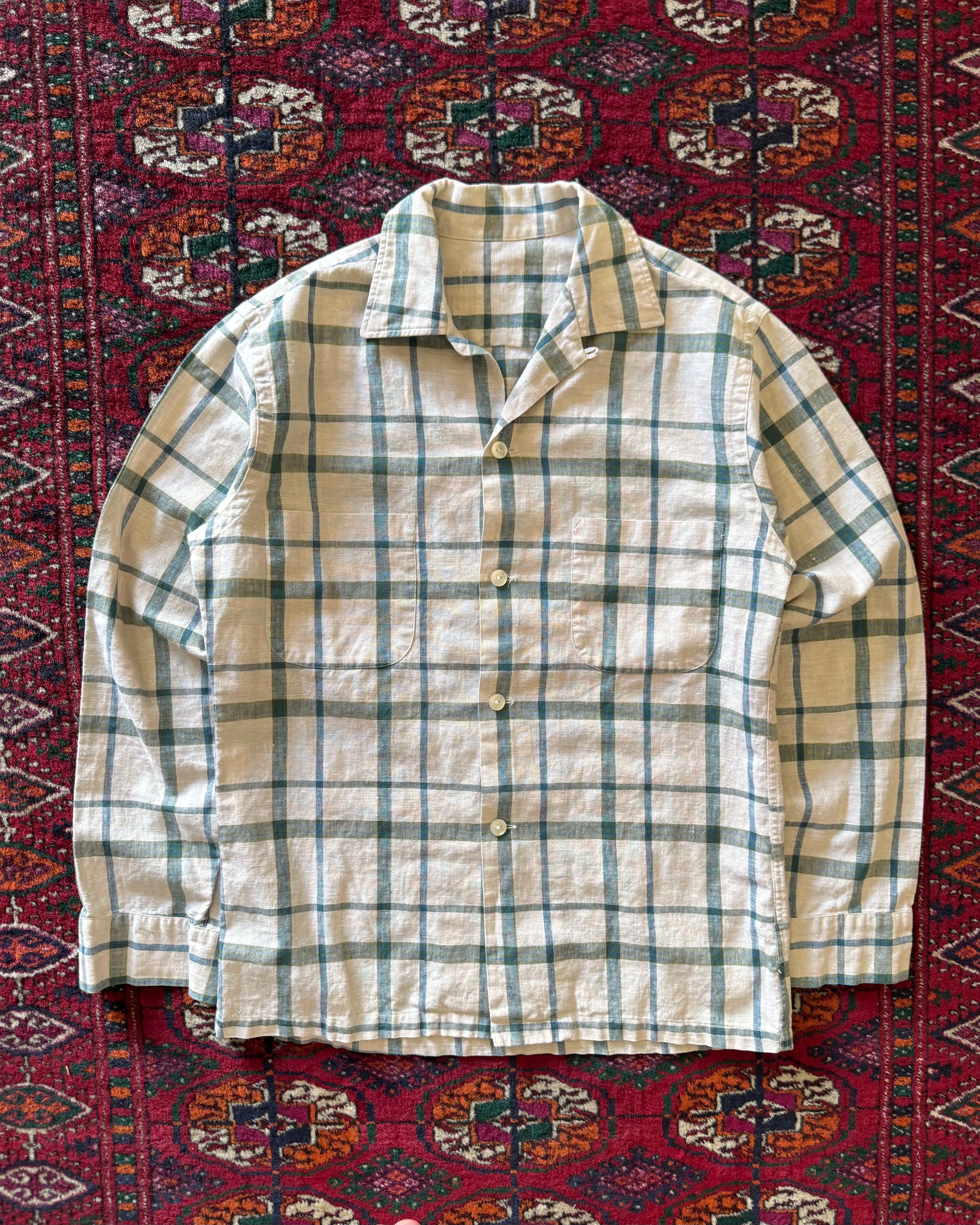 1960s loop collar twin pocket shirt