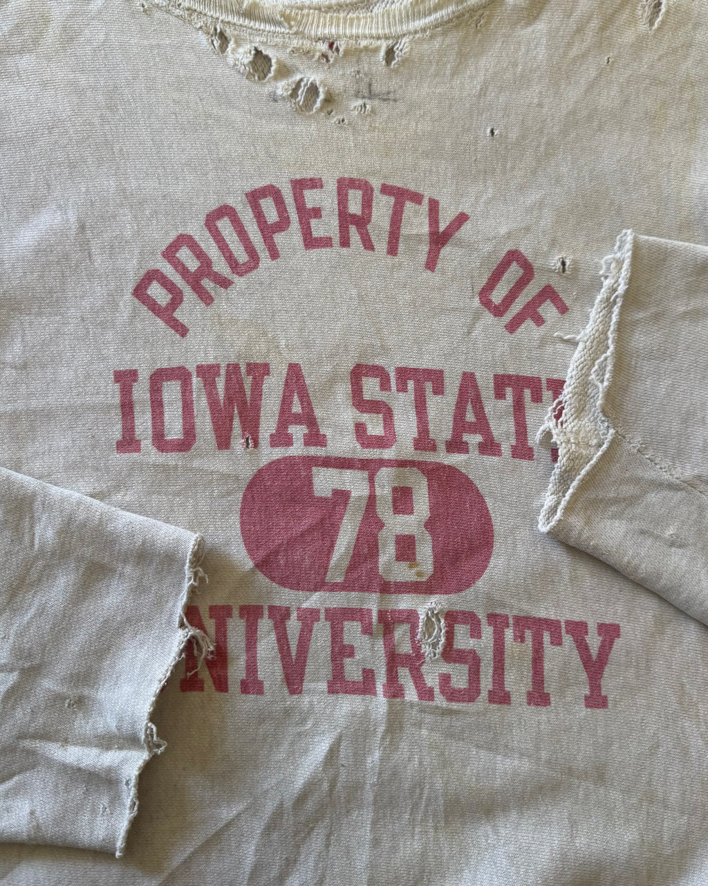 1960s property of Ohio State distressed champion reverse weave