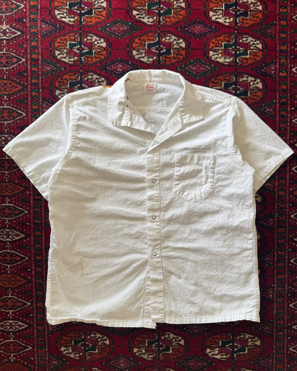 1950s cotton distressed work shirt