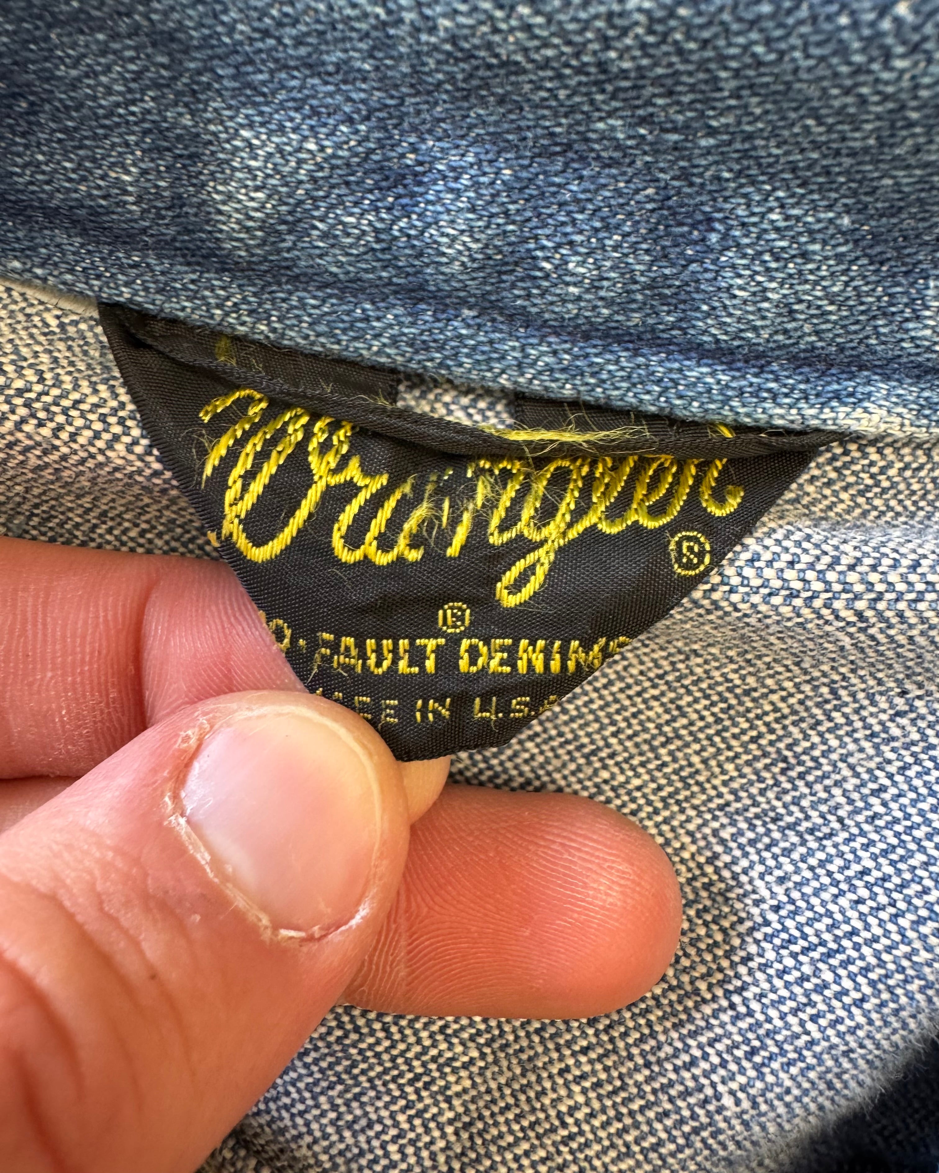 Vintage 1980s/70s wrangler no fault denim jacket