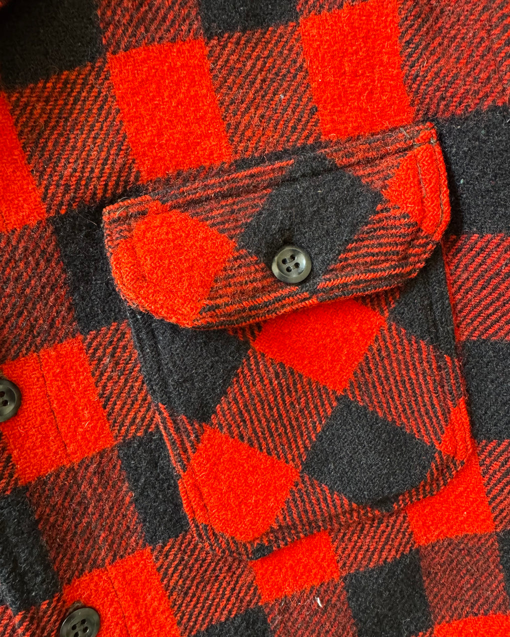 1960s Zerotex red plaid wool shirt