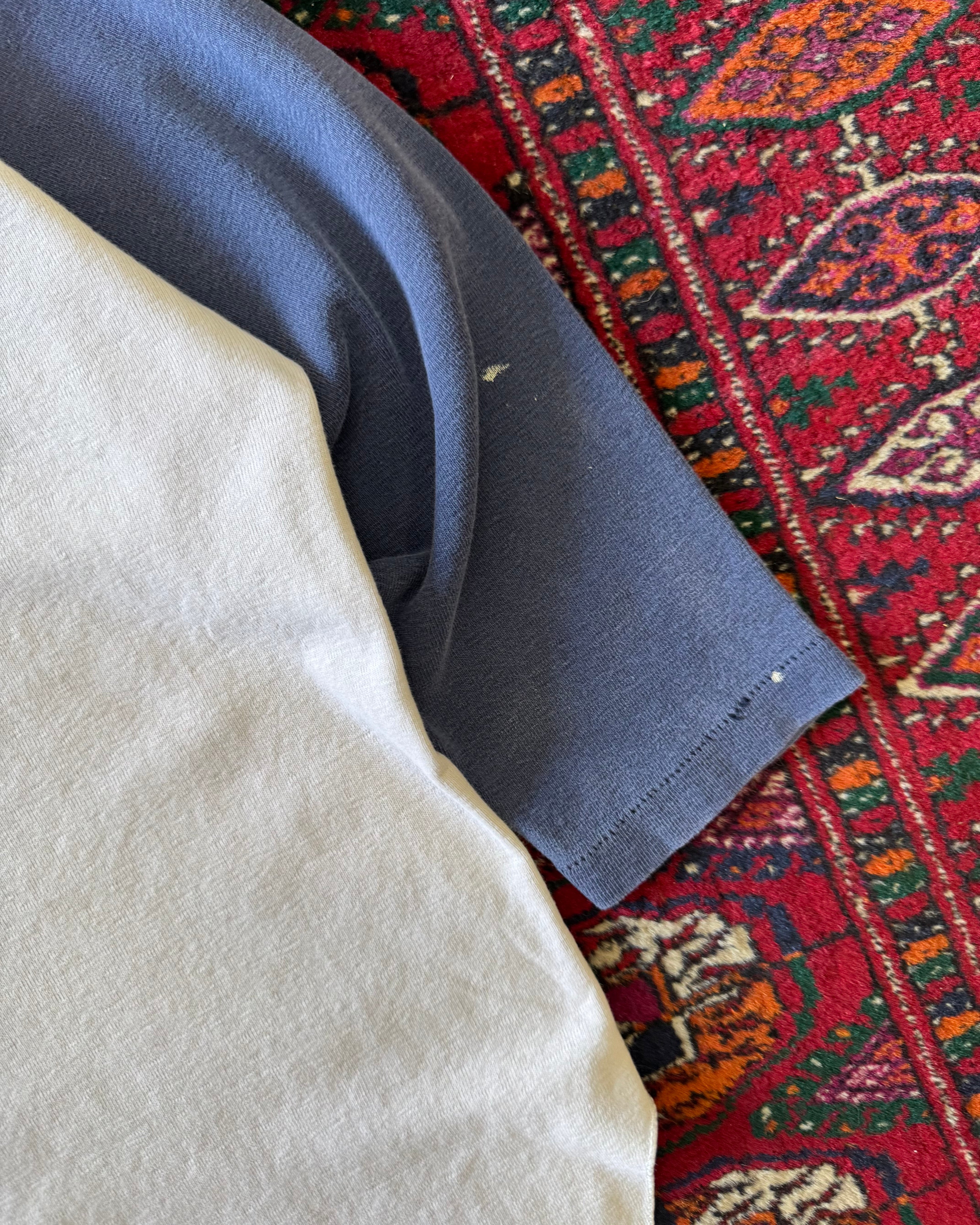 Vintage RIT faded champion blue bar, two-tone shirt￼