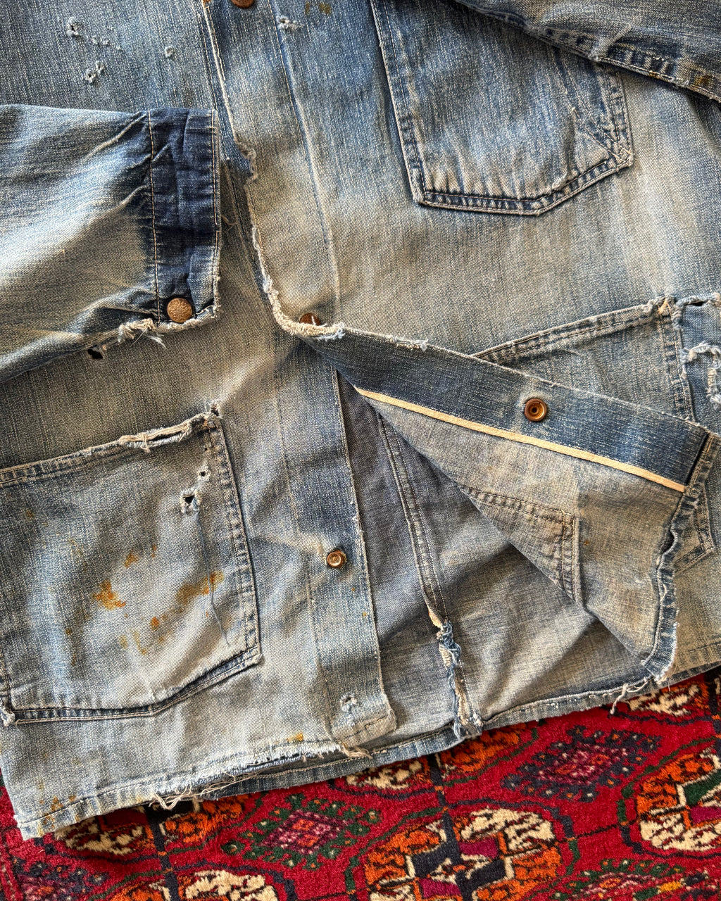 1940s full selvedge denim chore coat