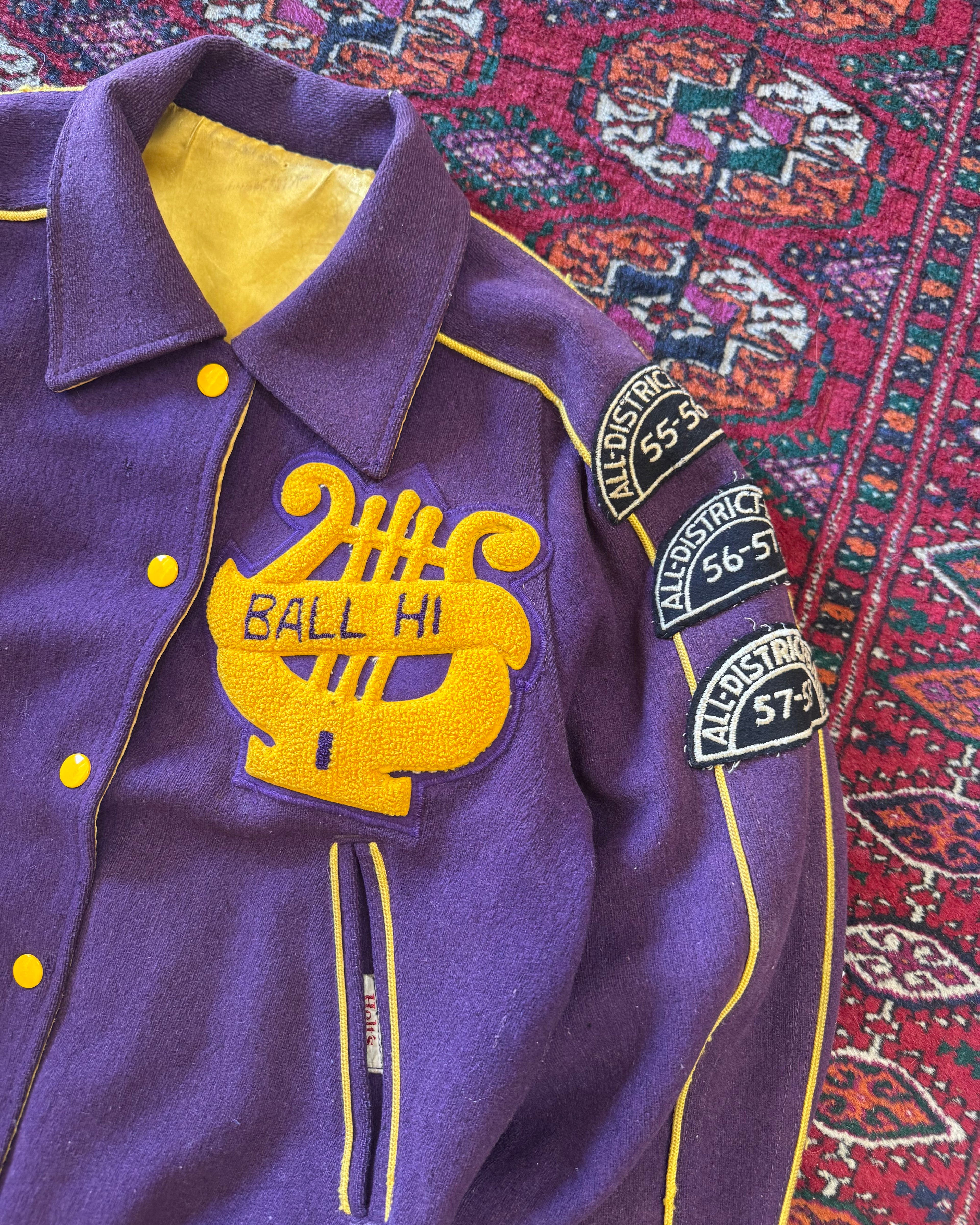 Vintage 1950s reversible satin Varity jacket