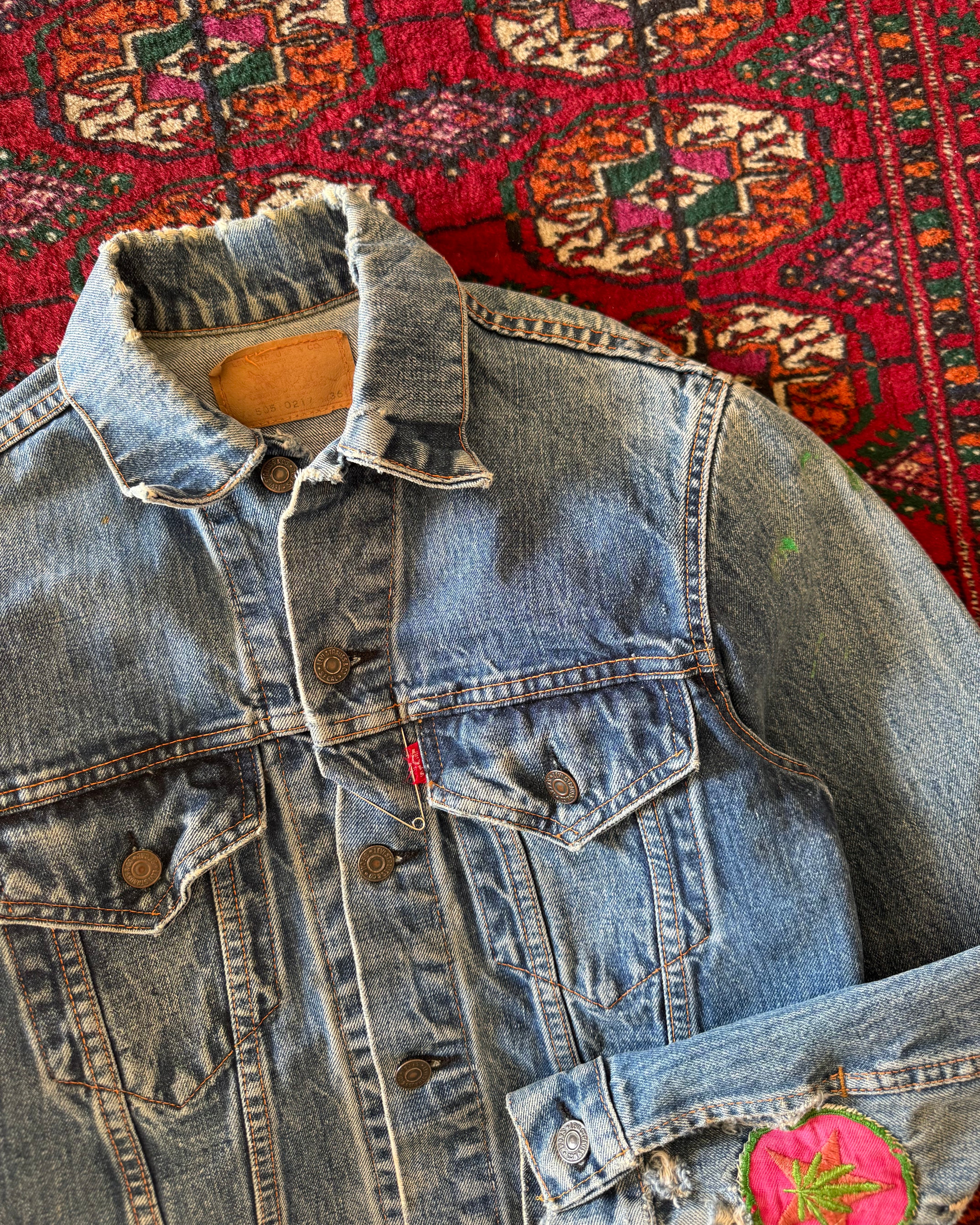 Vintage 1960s/70s Levi’s 70505-0217 big E denim jacket with patches