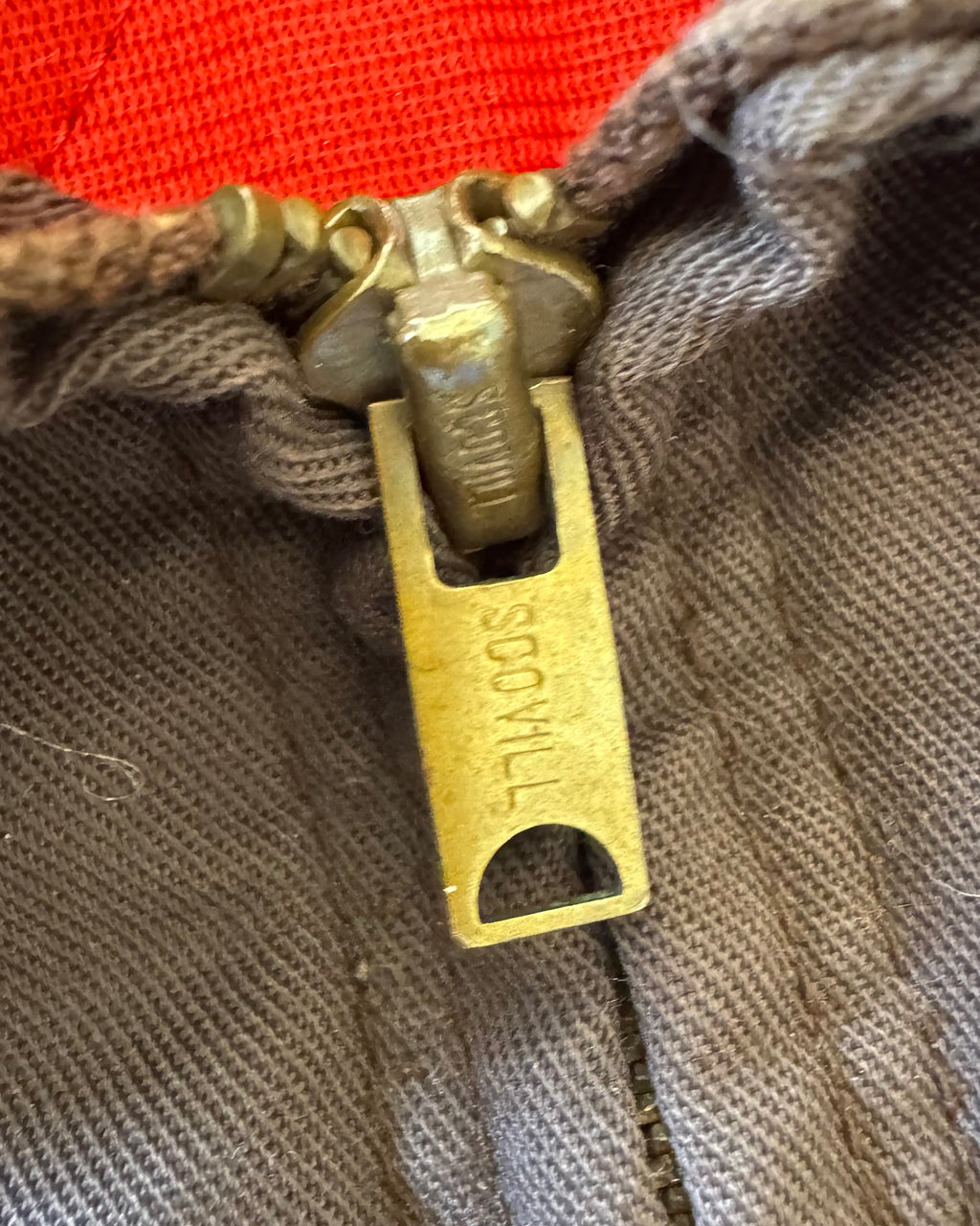 1970s brown work jacket with patches
