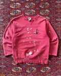 1990s champion paint splatter cut sweat