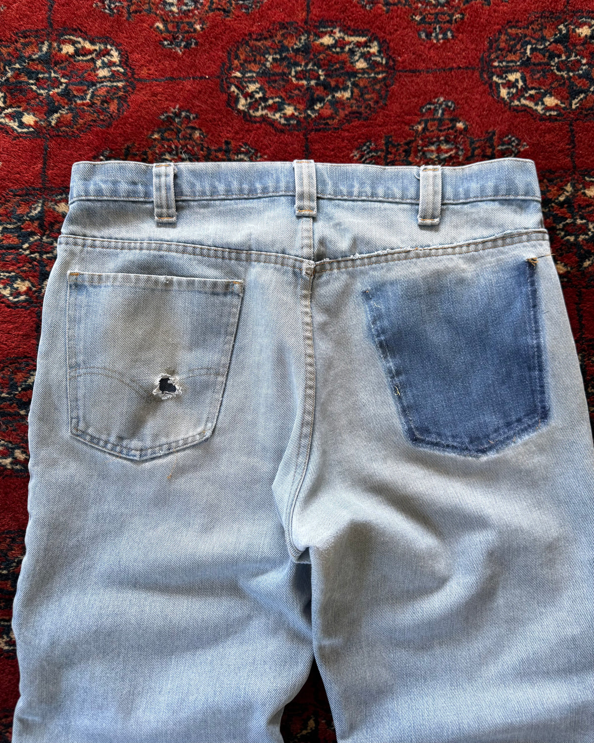 1970s Levi’s bootcut 517 with distressing
