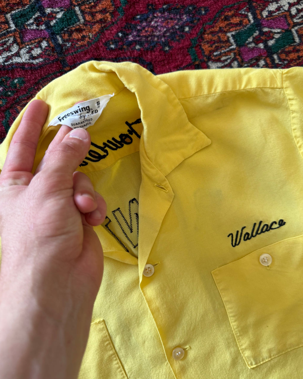 1960s Rentz Diner rayon chainstitched shirt
