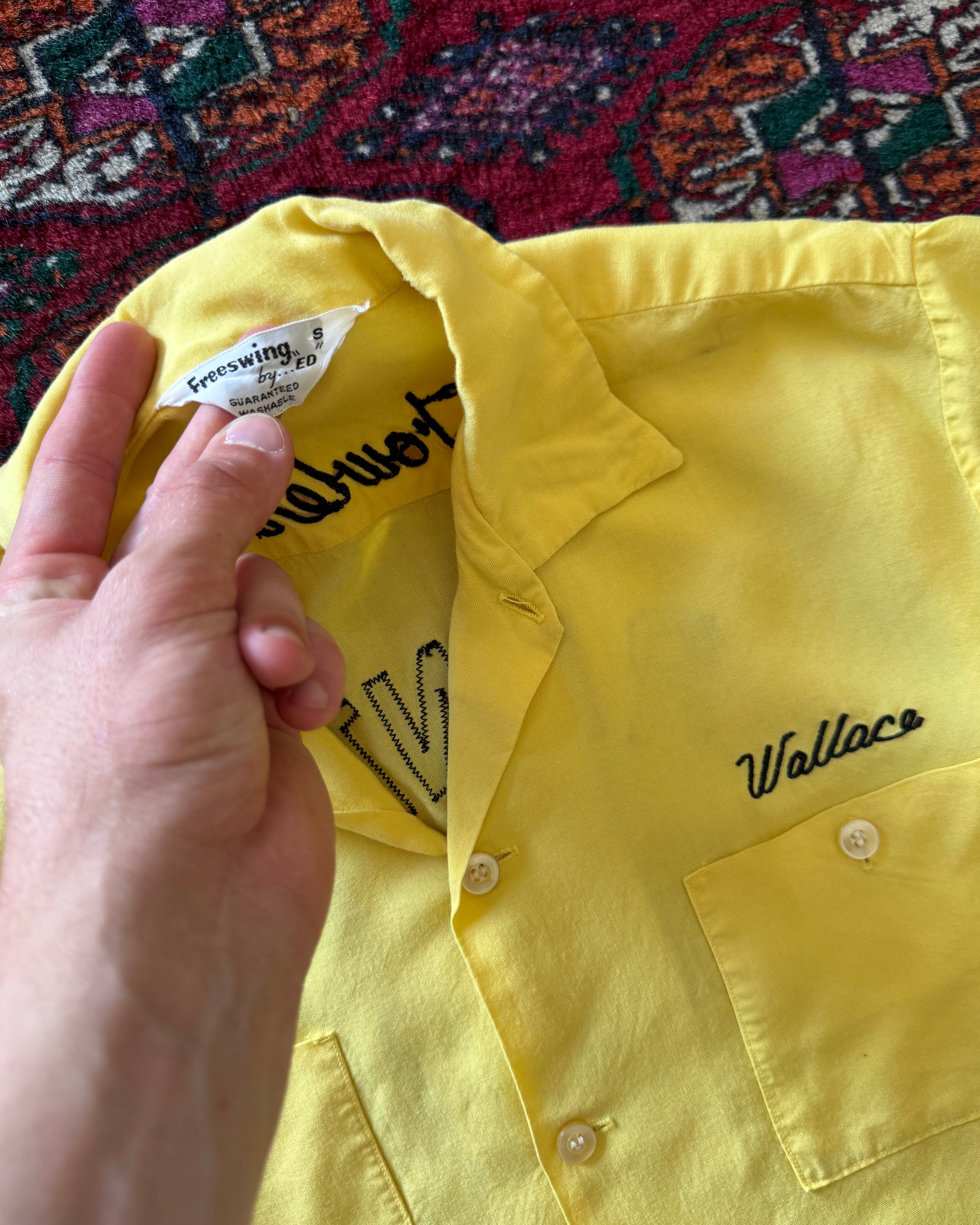 1960s Rentz Diner rayon chainstitched shirt