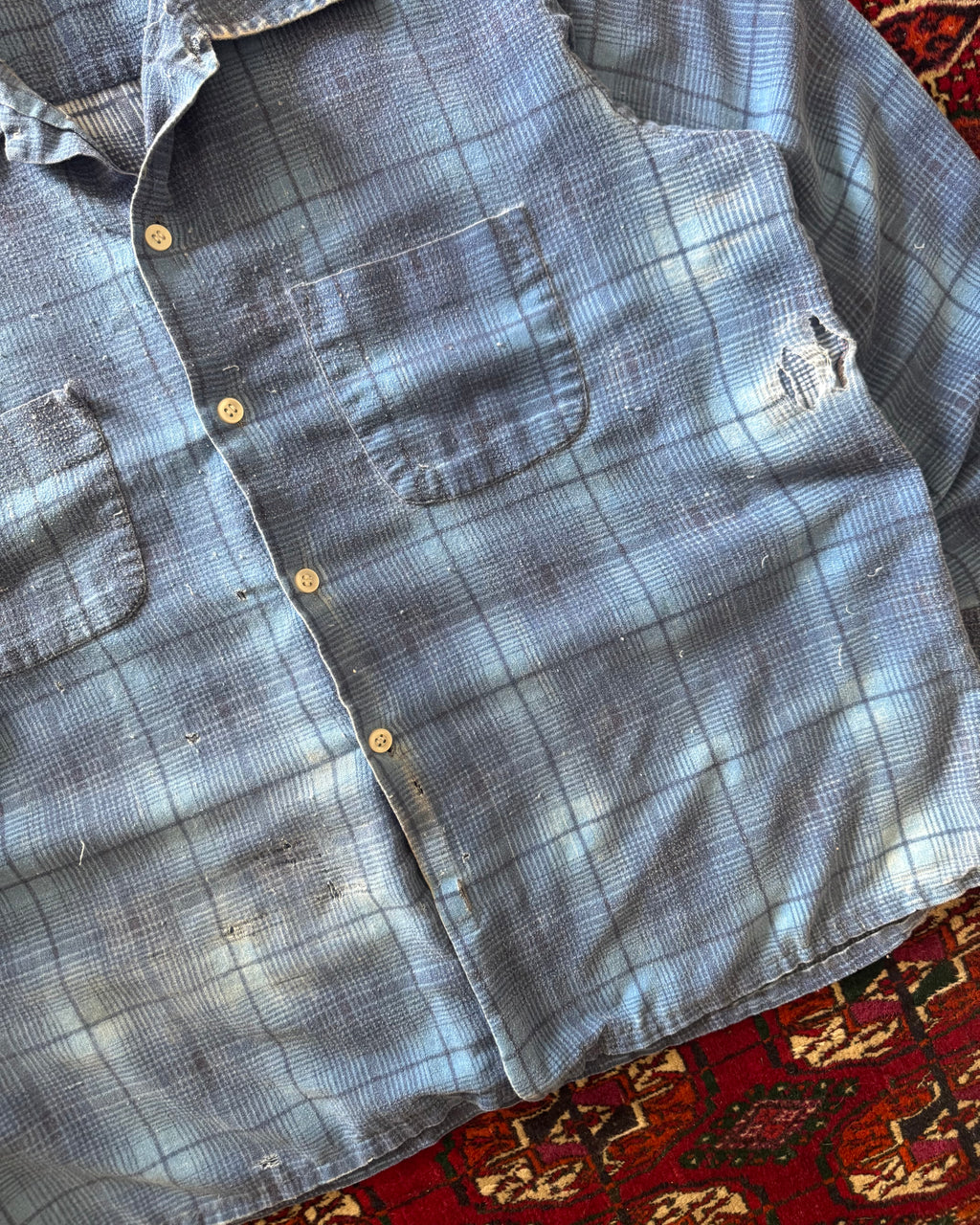 1970s cotton print flannel