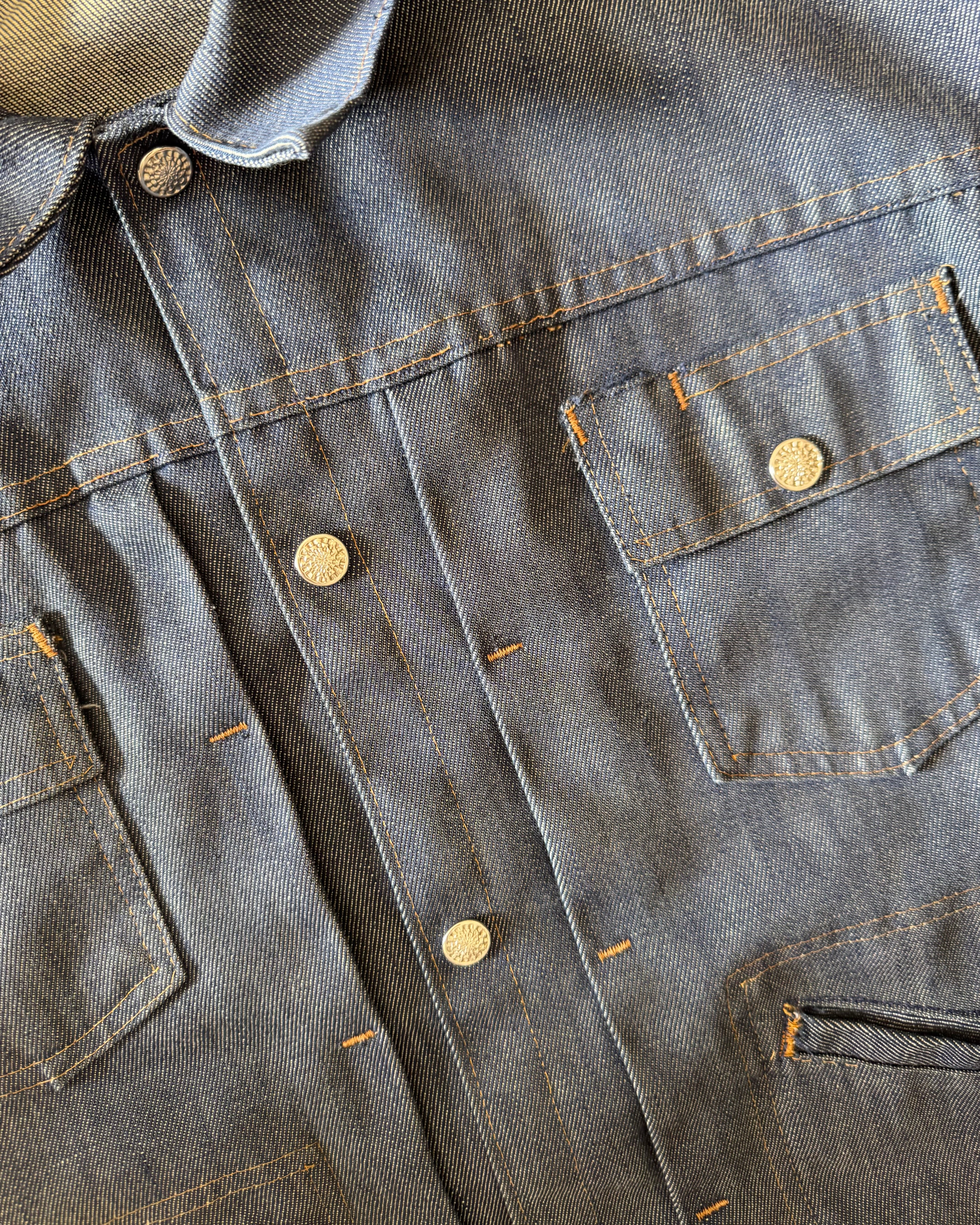 Vintage 1960s/seventies ranch craft pen, pressed JCPenney indigo denim jacket ￼