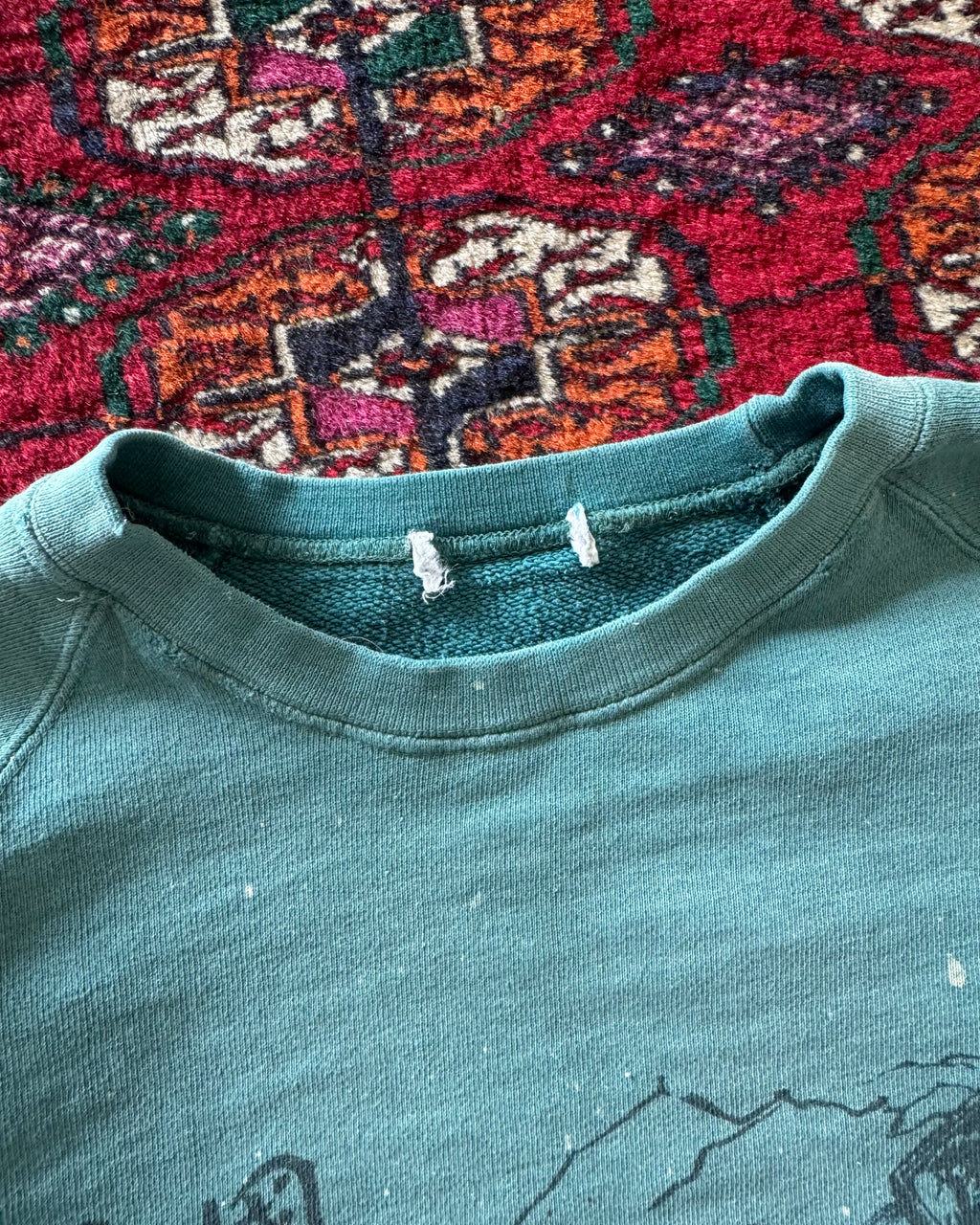 1970s Great Wall of china faded paint splatter sweatshirt