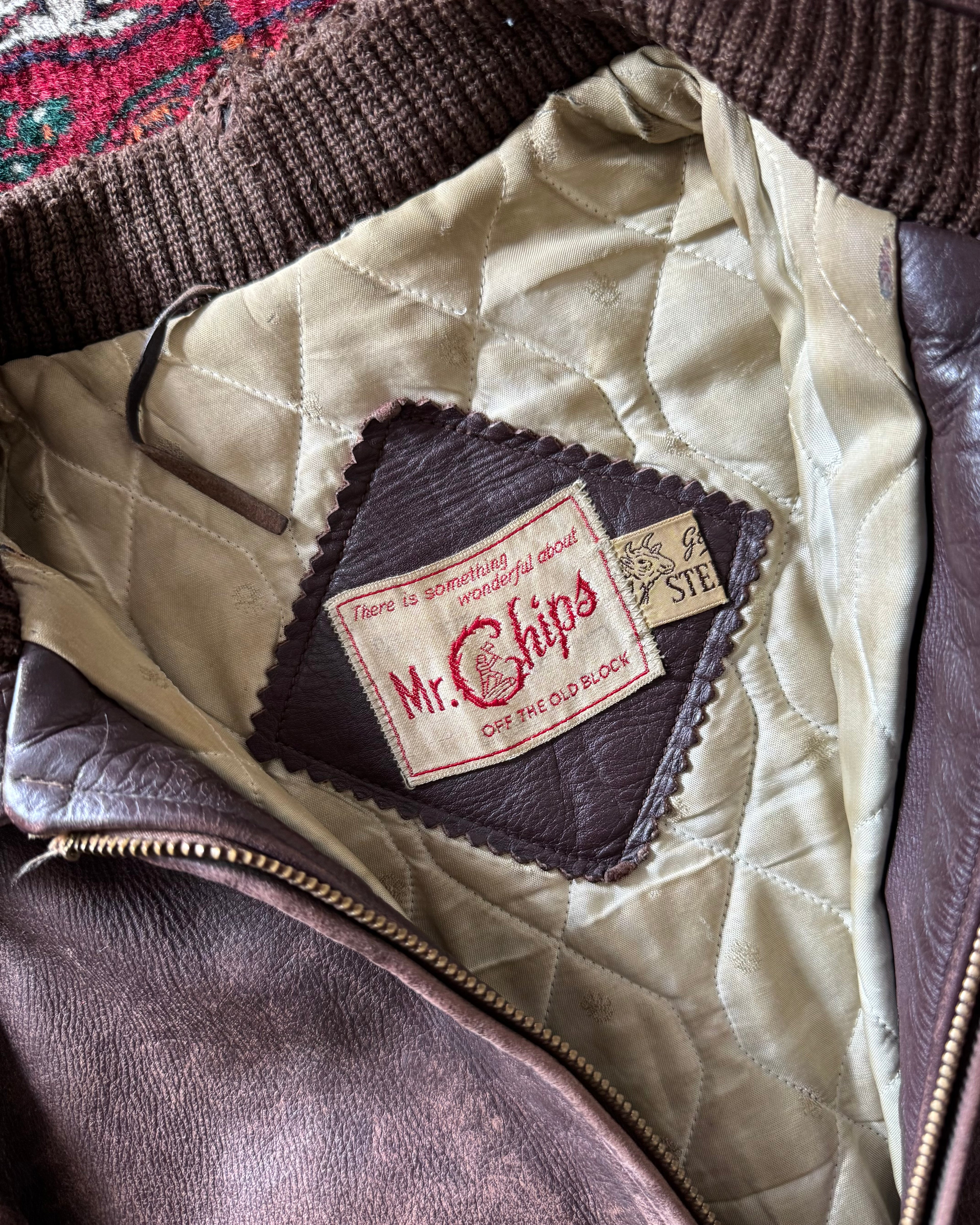 1950s Mr Chips steerhide leather jacket