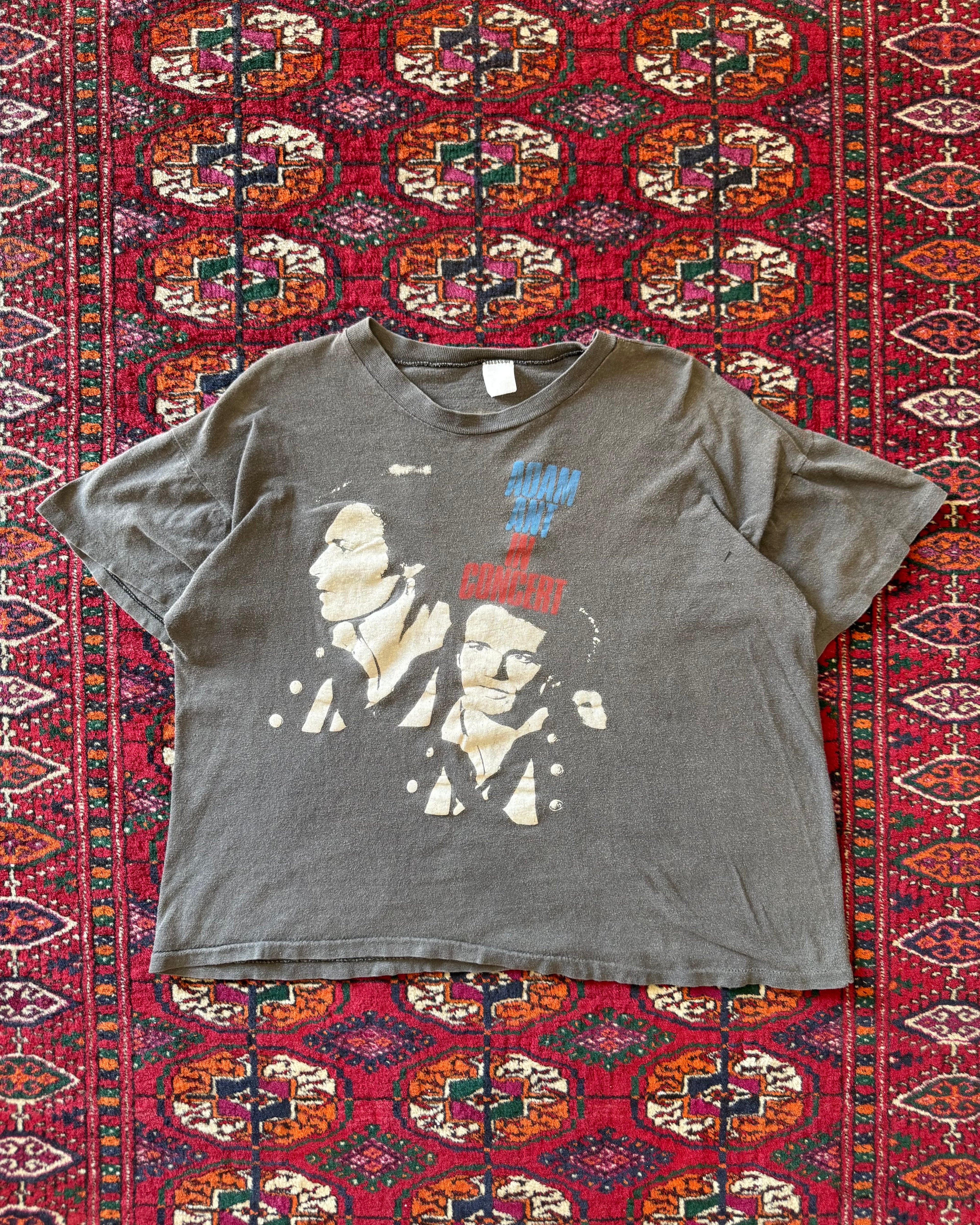 1970s faded black Adam Ant in concert T-shirt