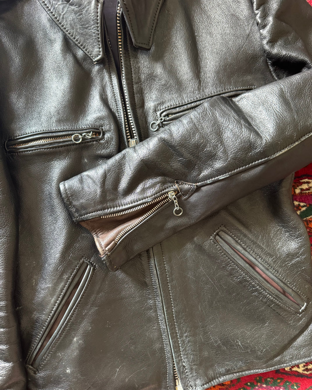 1960s leather racer jacket