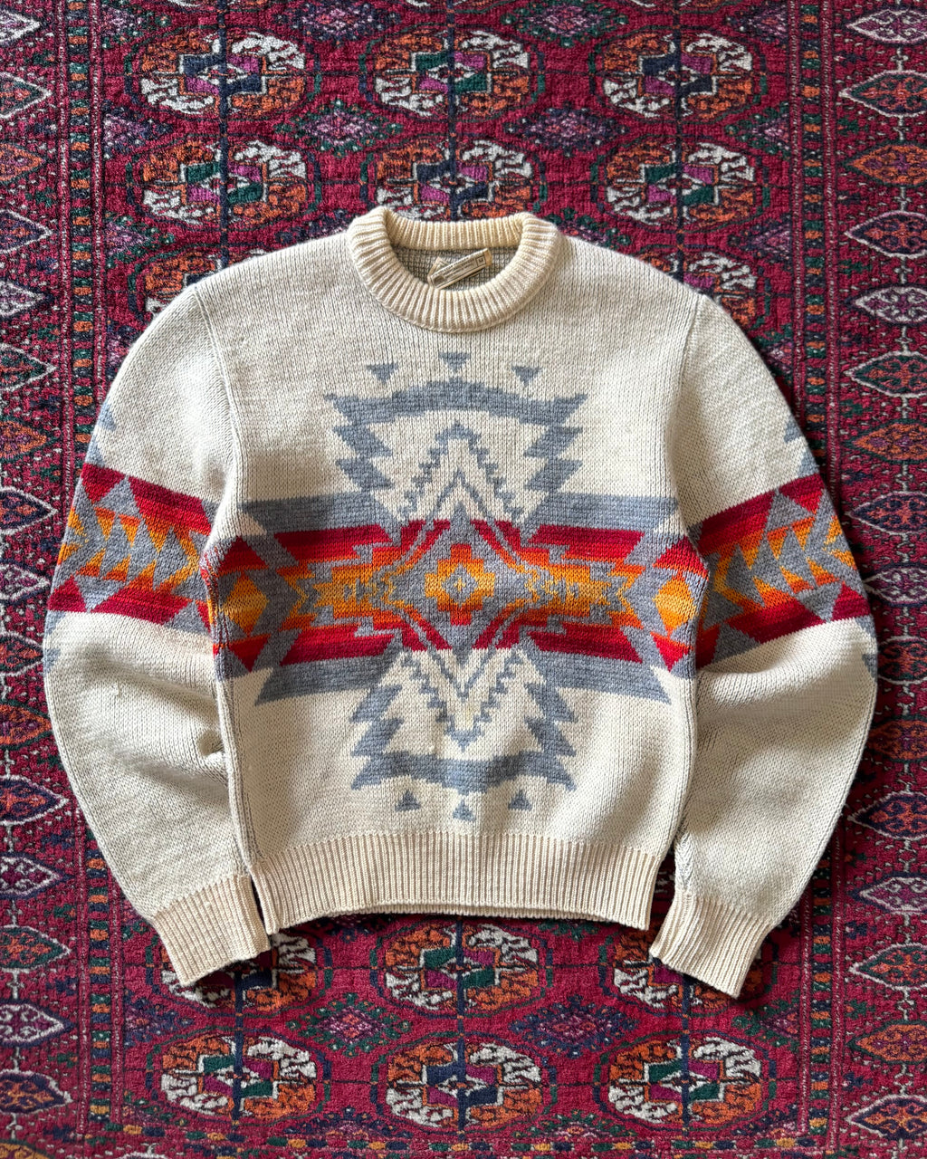 1970s Pendleton Aztec wool sweater￼