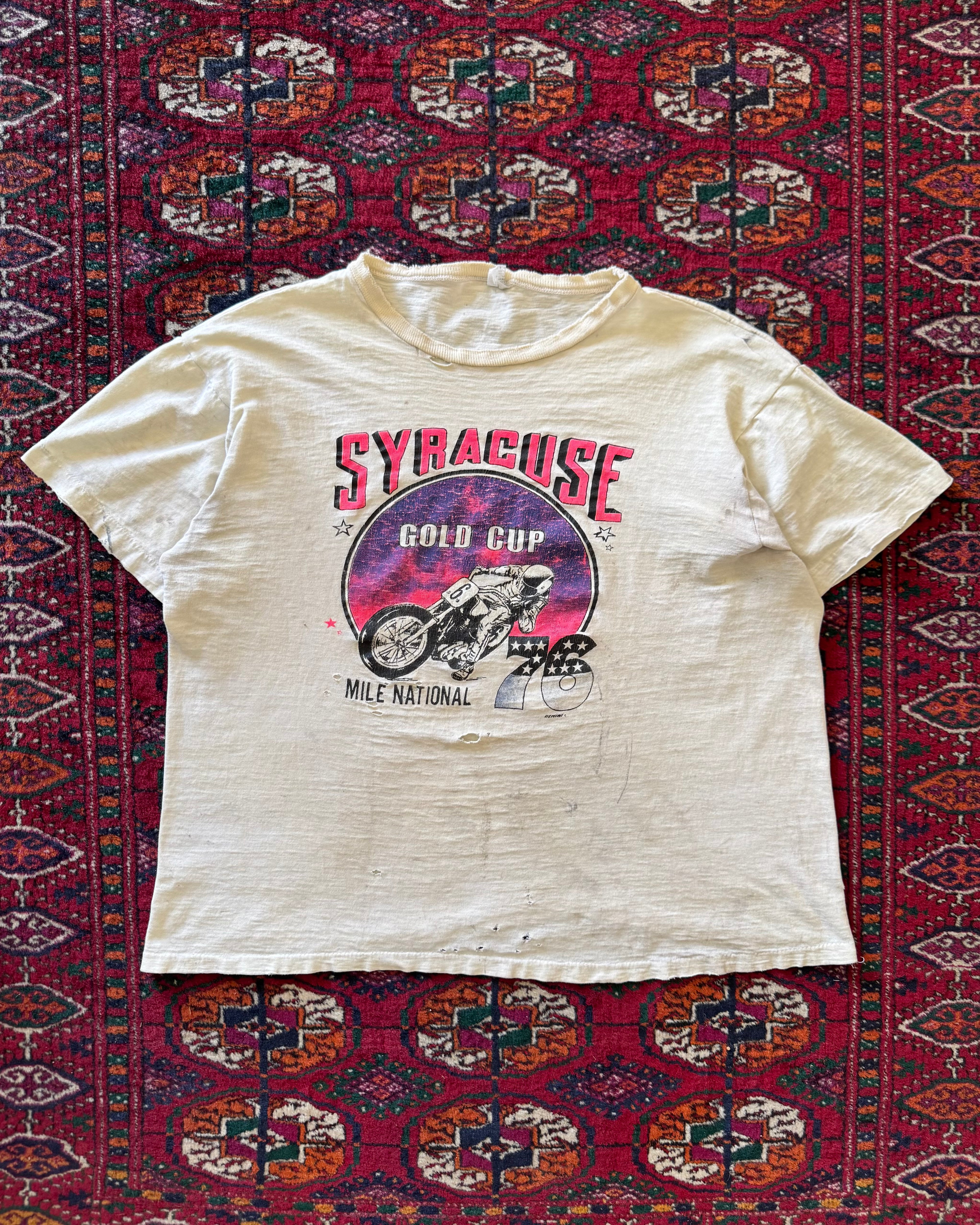 1976 gold cup distressed tee