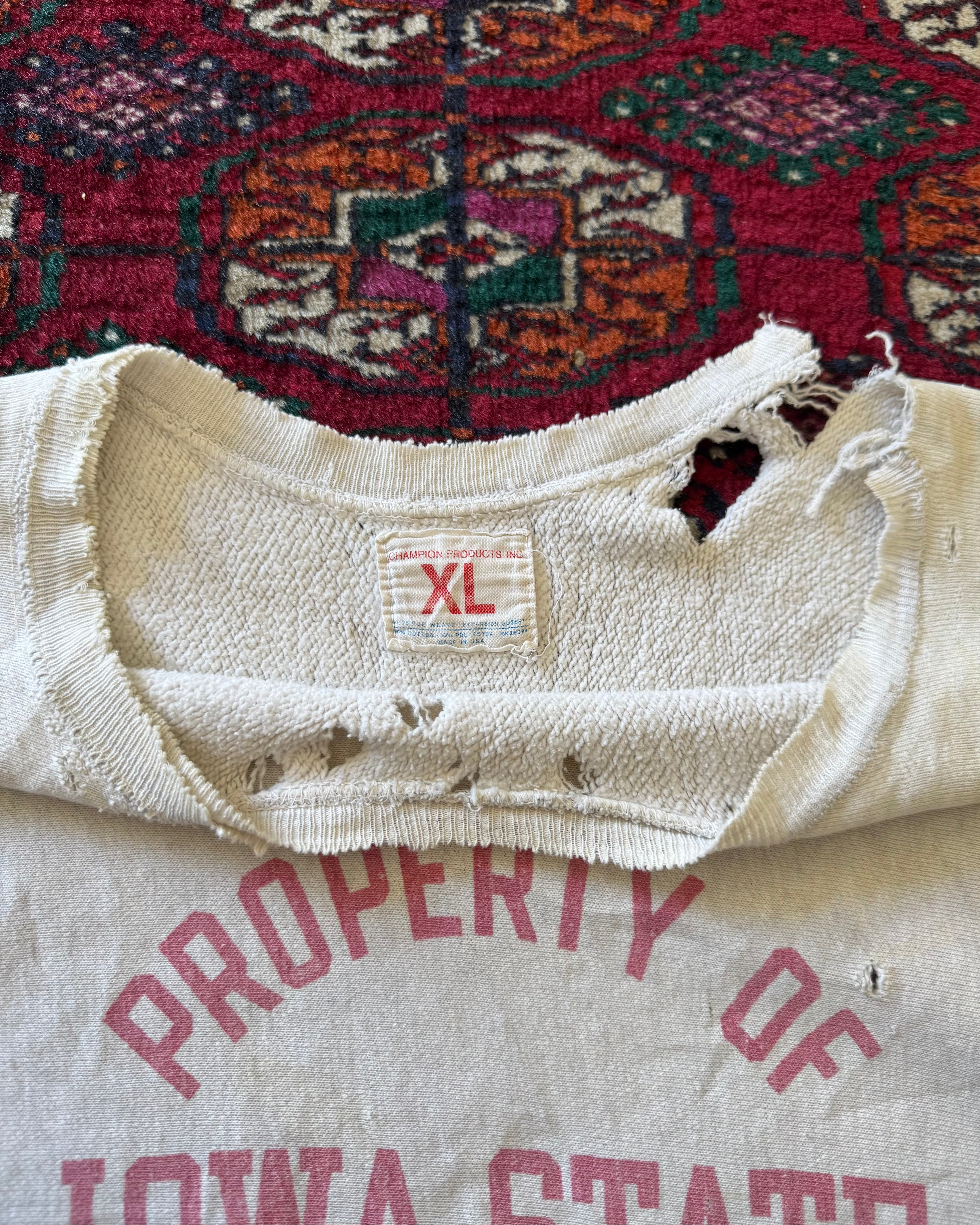 1960s property of Ohio State distressed champion reverse weave
