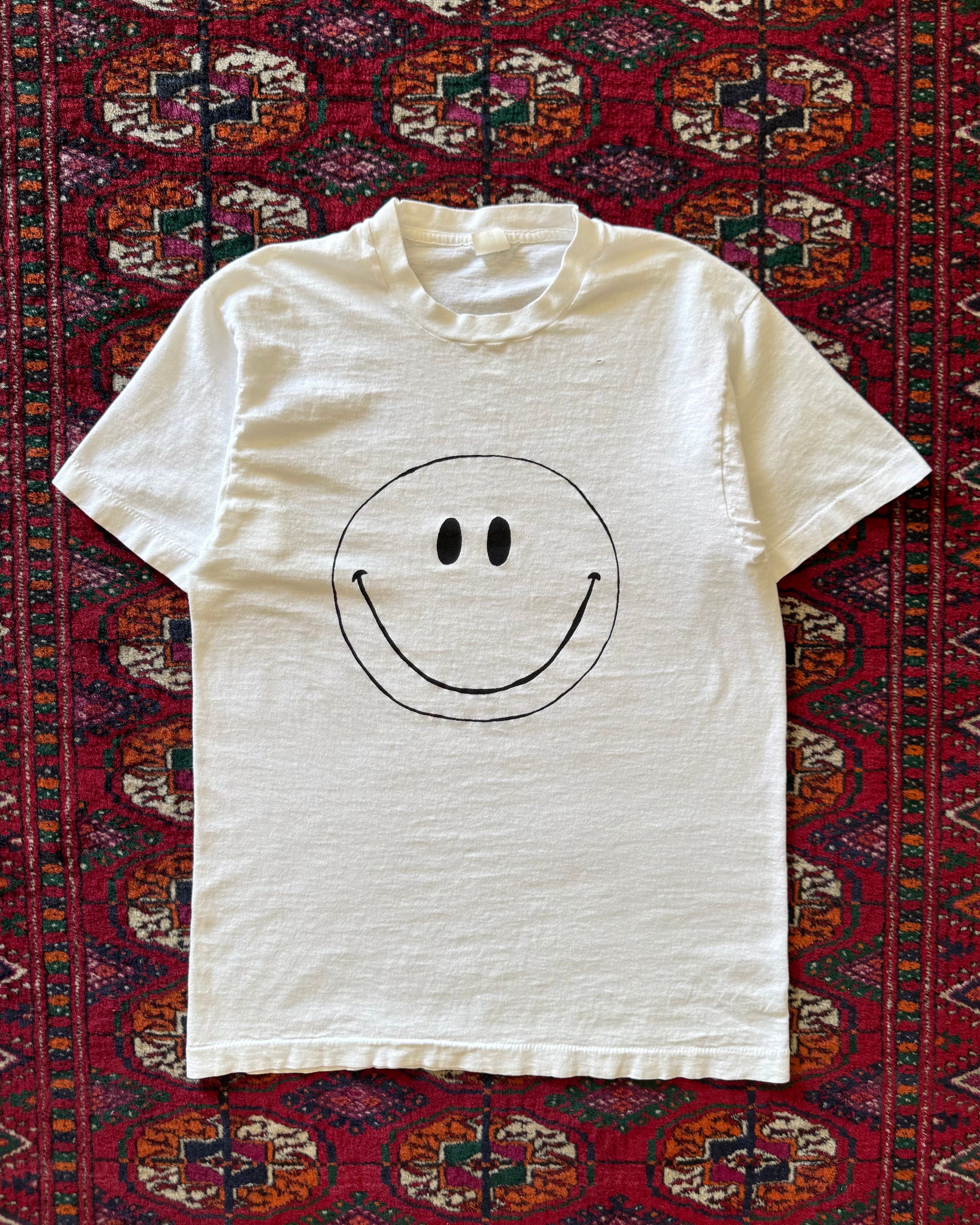 1970s white smiley tee