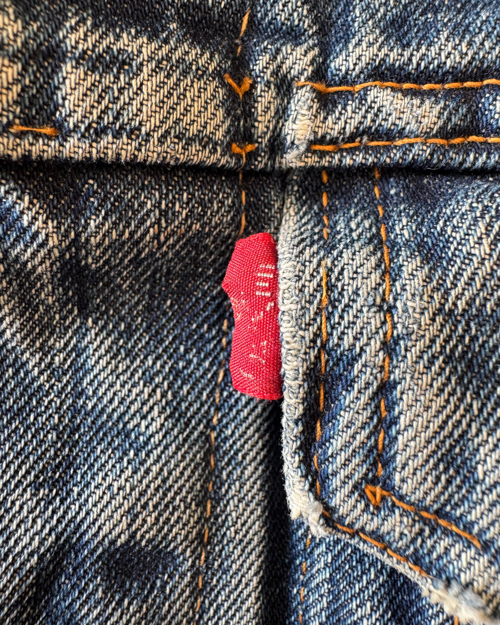 Vintage 1960s Levi’s big E jacket with leather elbow patch patches