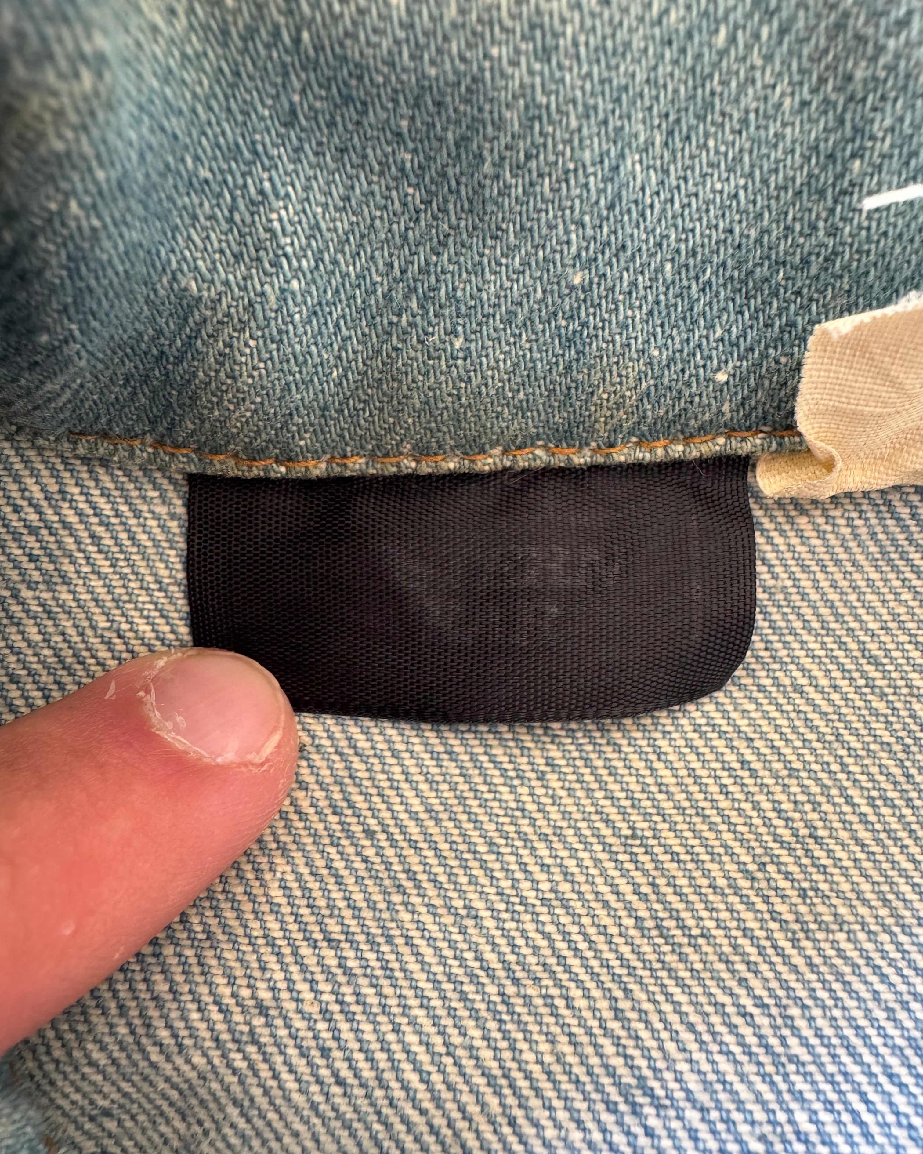 1970s Sears Roebucks denim jacket with racing patch patches