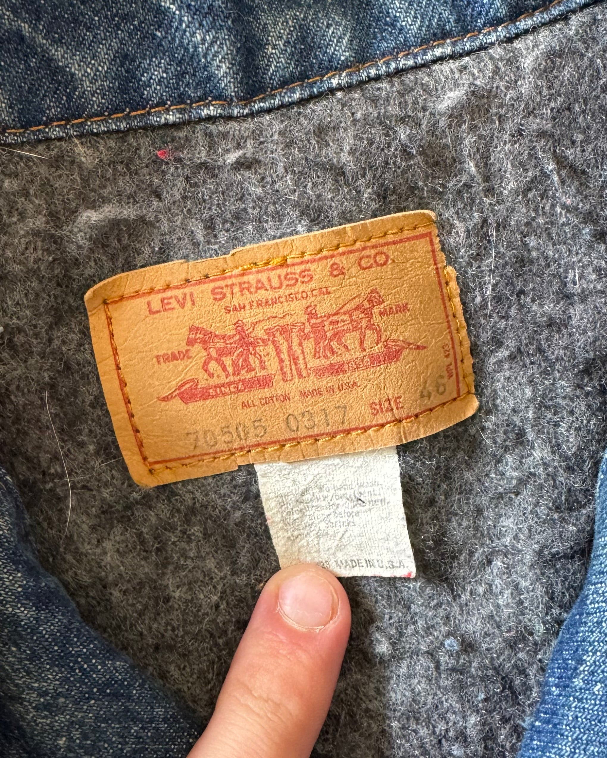 1970s Levi’s 70505 0317 troy, blanket line jacket