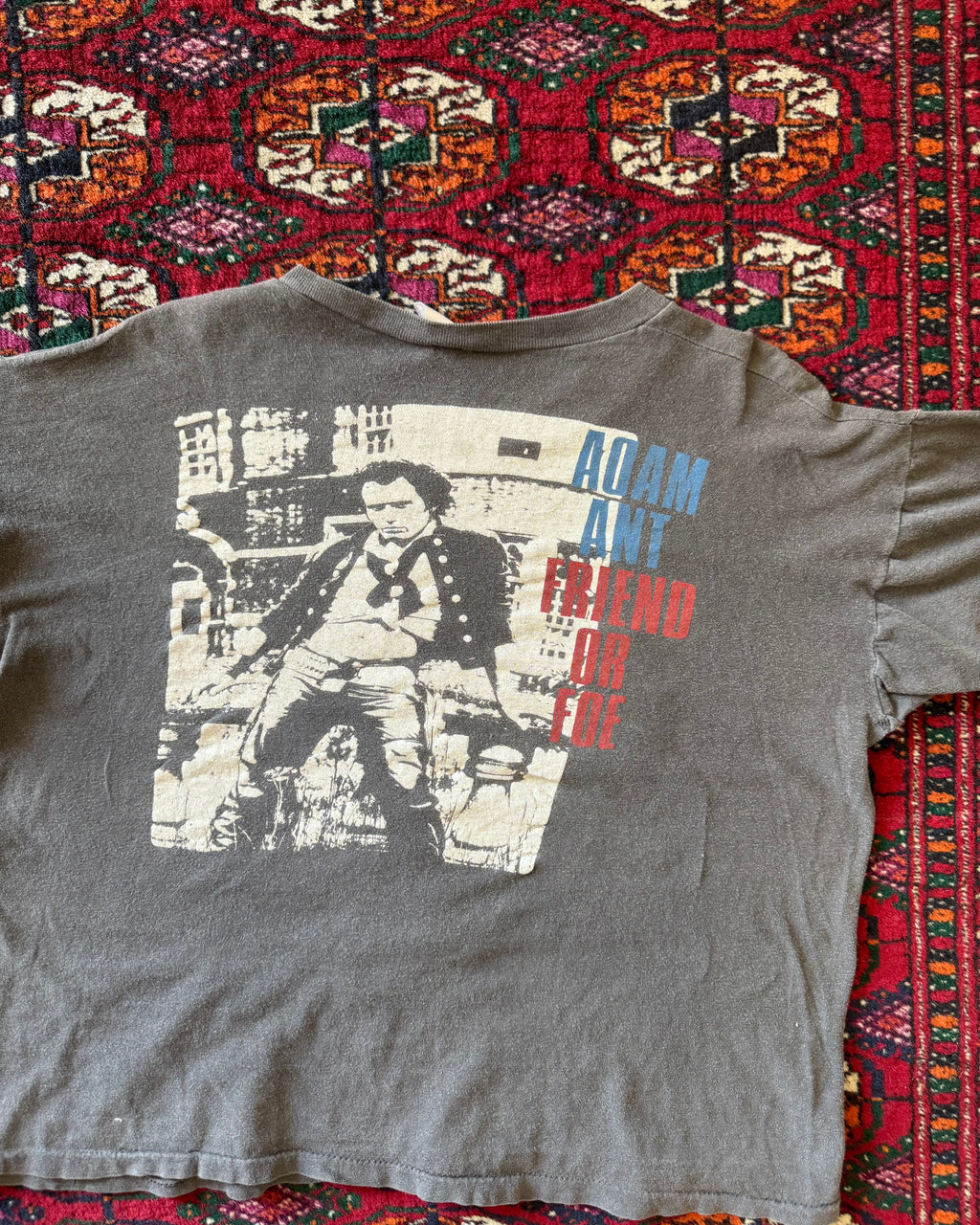1970s faded black Adam Ant in concert T-shirt