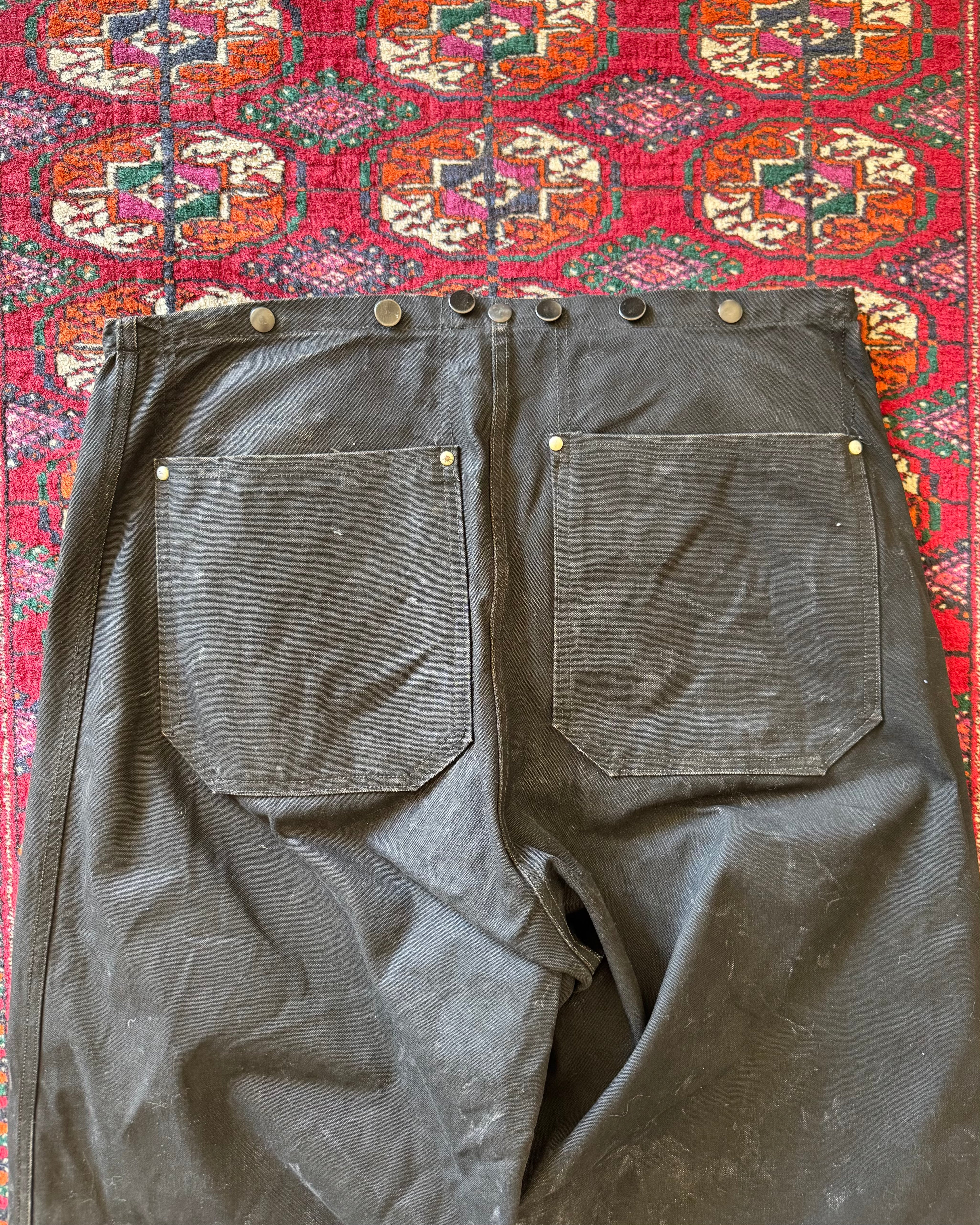 1960s black fireman clasp pants